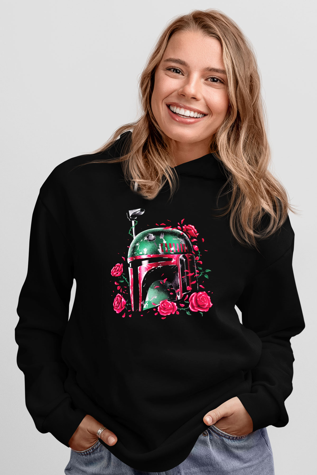Star Wars Siyah Unisex Kapşonlu Sweatshirt