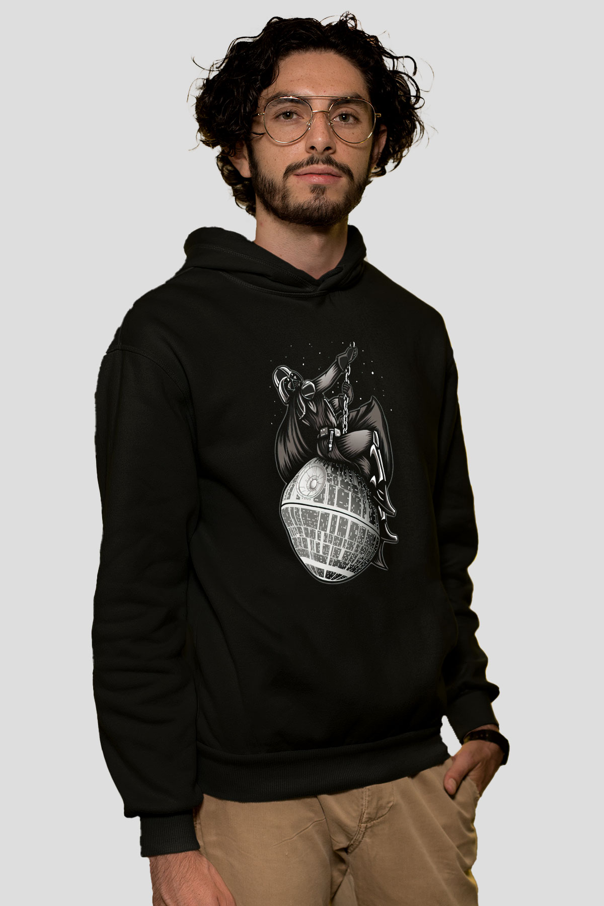 Star Wars Siyah Unisex Kapşonlu Sweatshirt