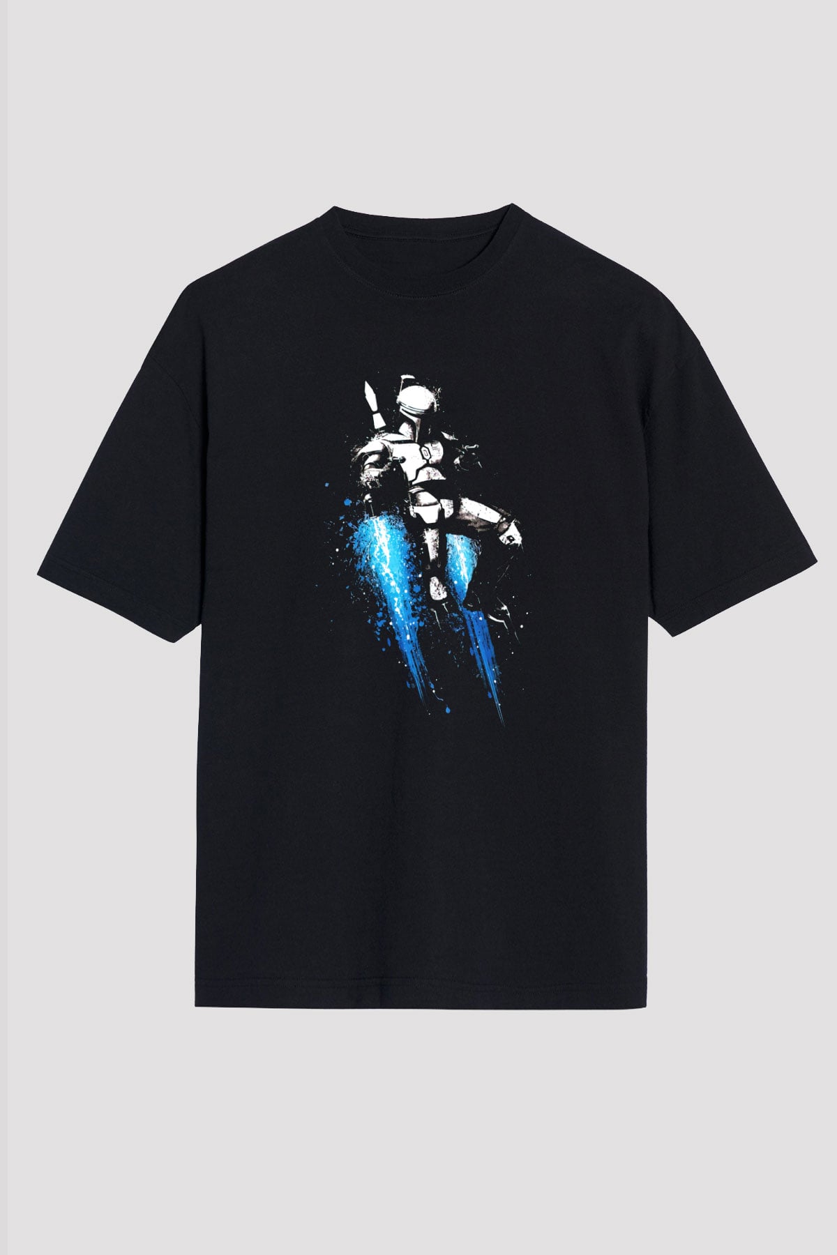 Star Wars Siyah Unisex Oversize Tişört T-Shirt