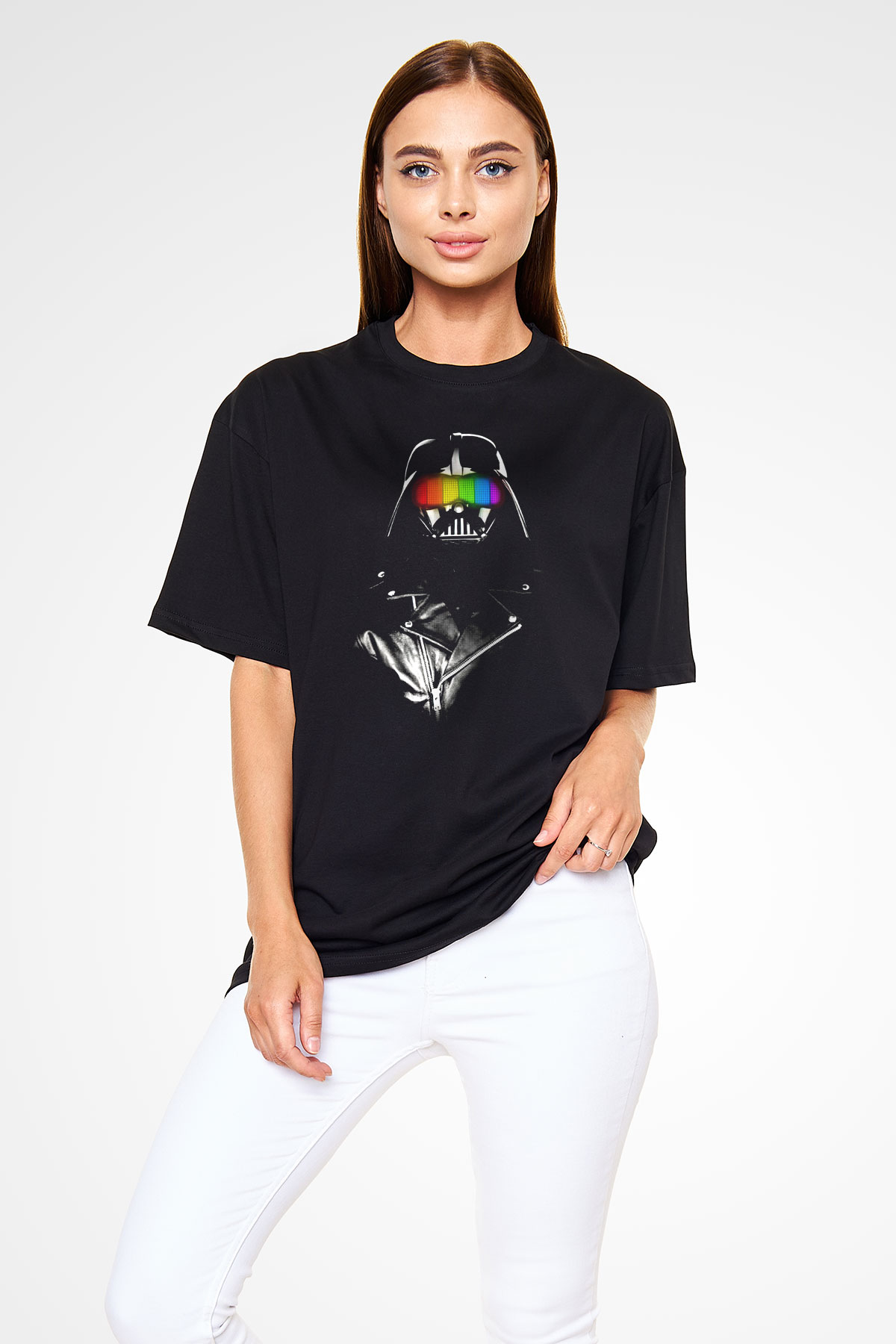 Star Wars Siyah Unisex Oversize Tişört T-Shirt