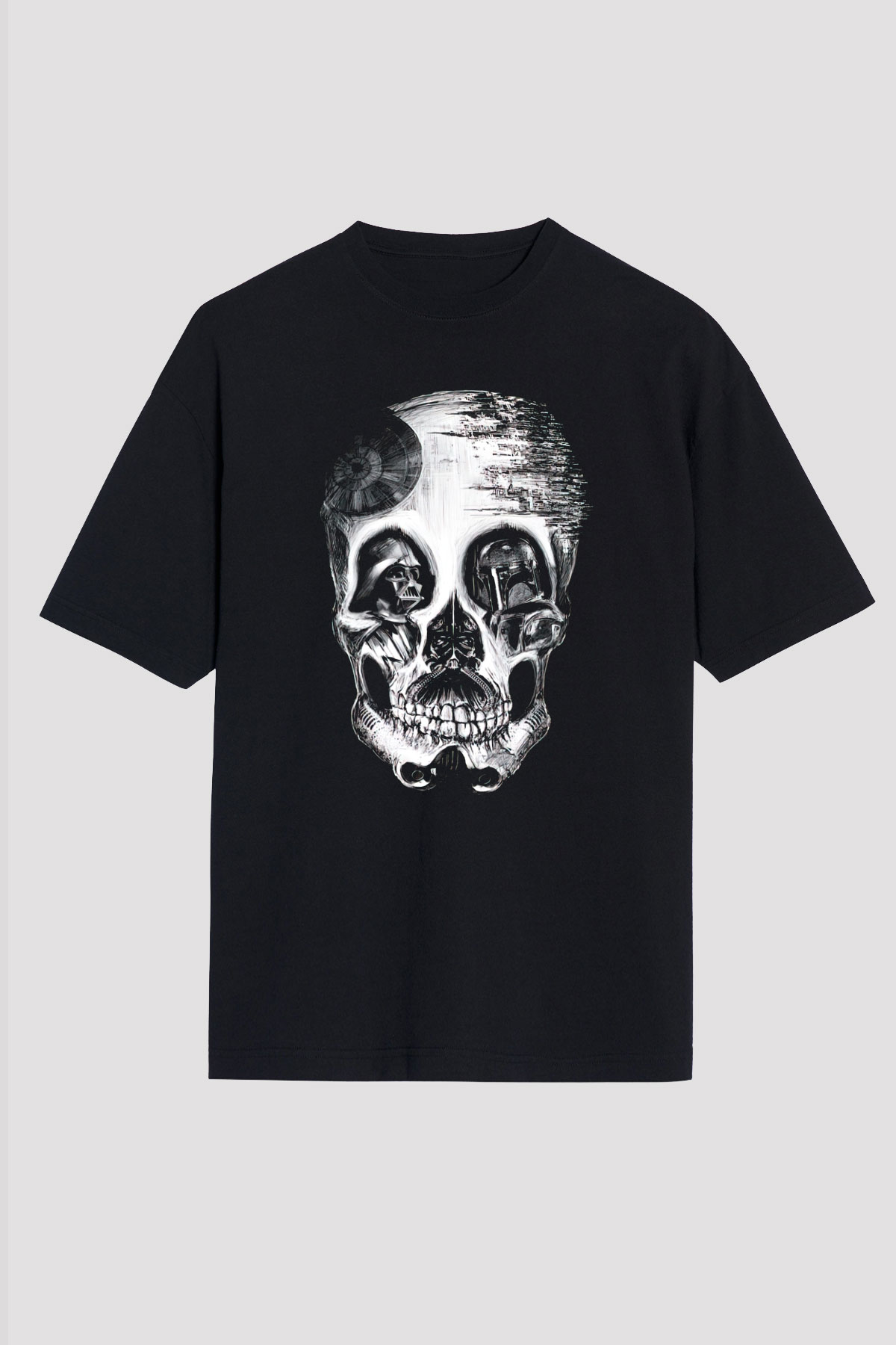 Star Wars Siyah Unisex Oversize Tişört T-Shirt