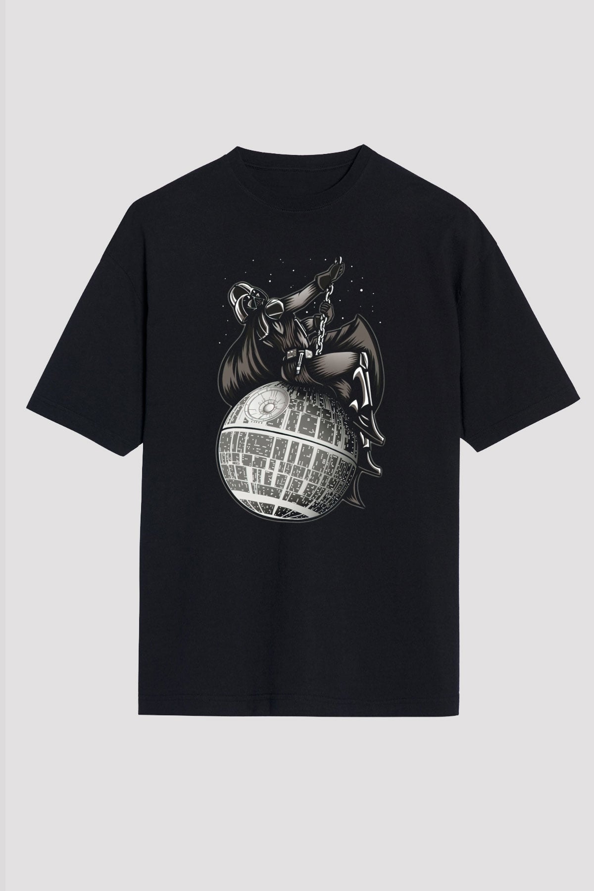 Star Wars Siyah Unisex Oversize Tişört T-Shirt