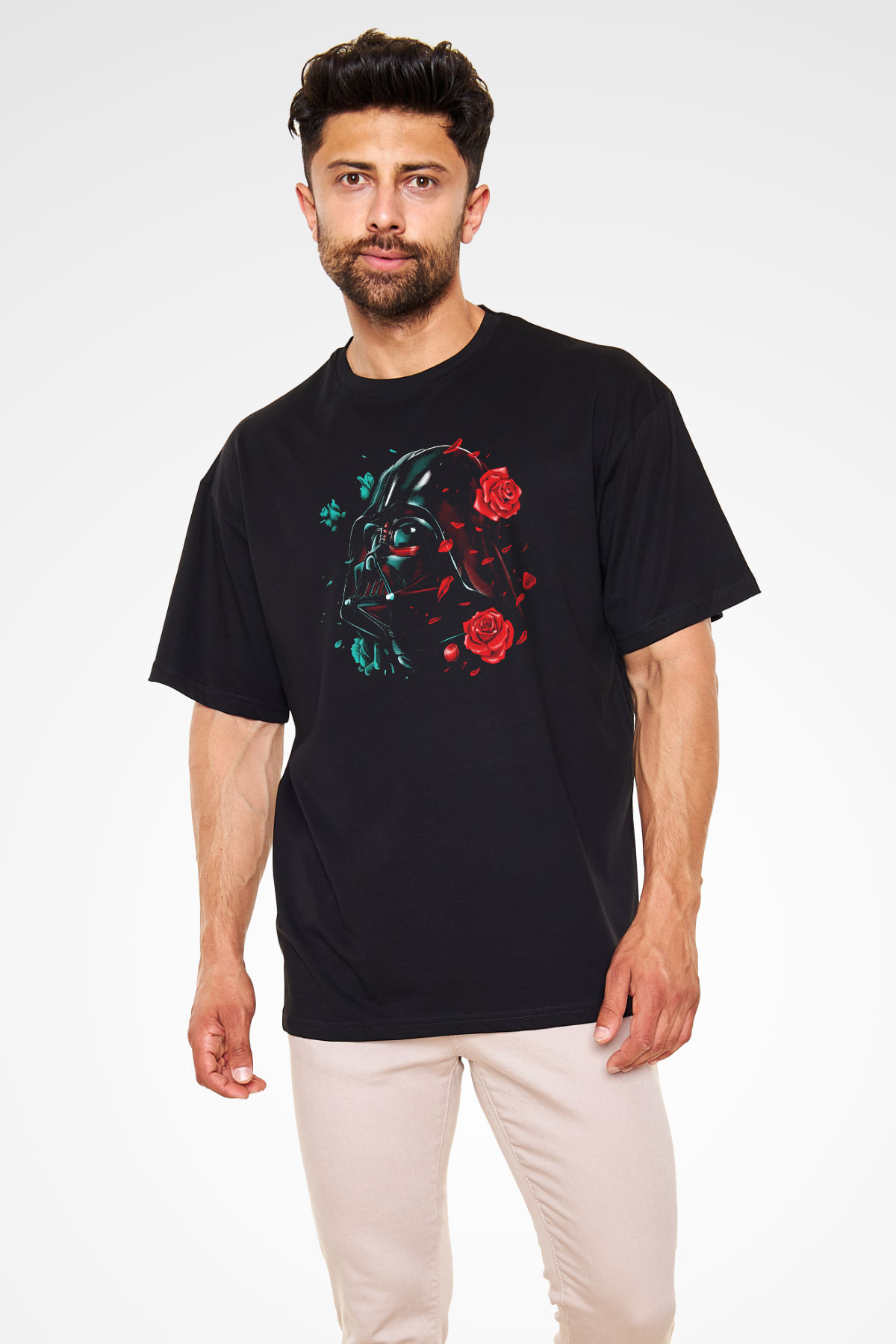 Star Wars Siyah Unisex Oversize Tişört T-Shirt