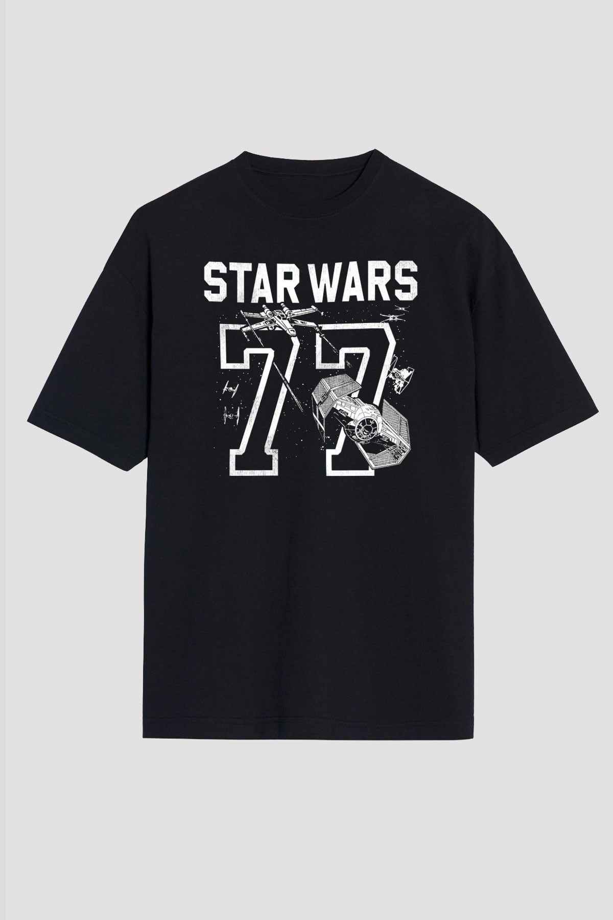 Star Wars Siyah Unisex Oversize Tişört T-Shirt
