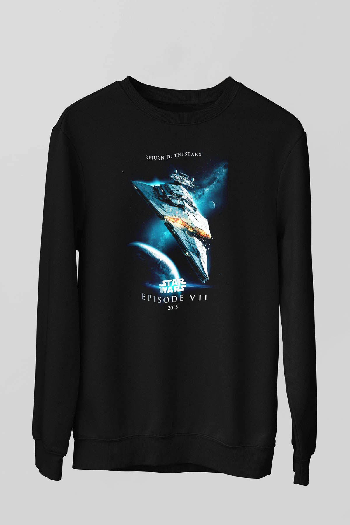 Star Wars Siyah Unisex Sweatshirt