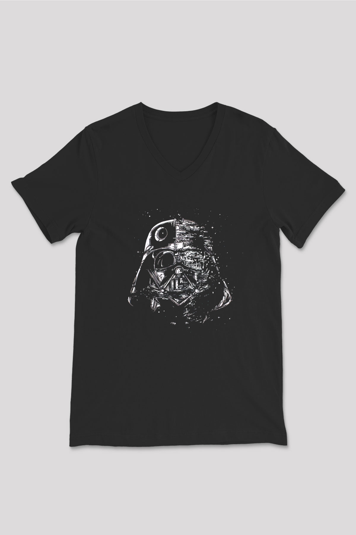 Star Wars Siyah Unisex V Yaka Tişört