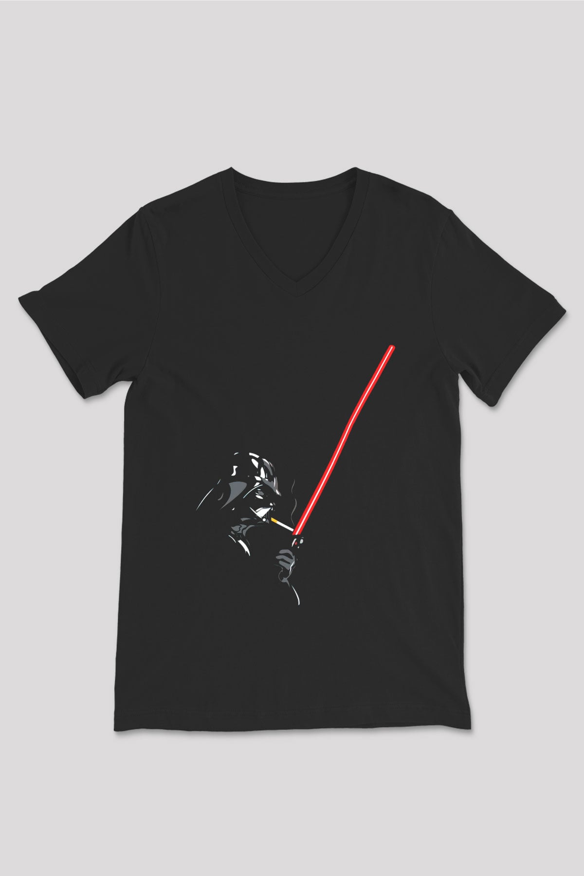 Star Wars Siyah Unisex V Yaka Tişört T-Shirt