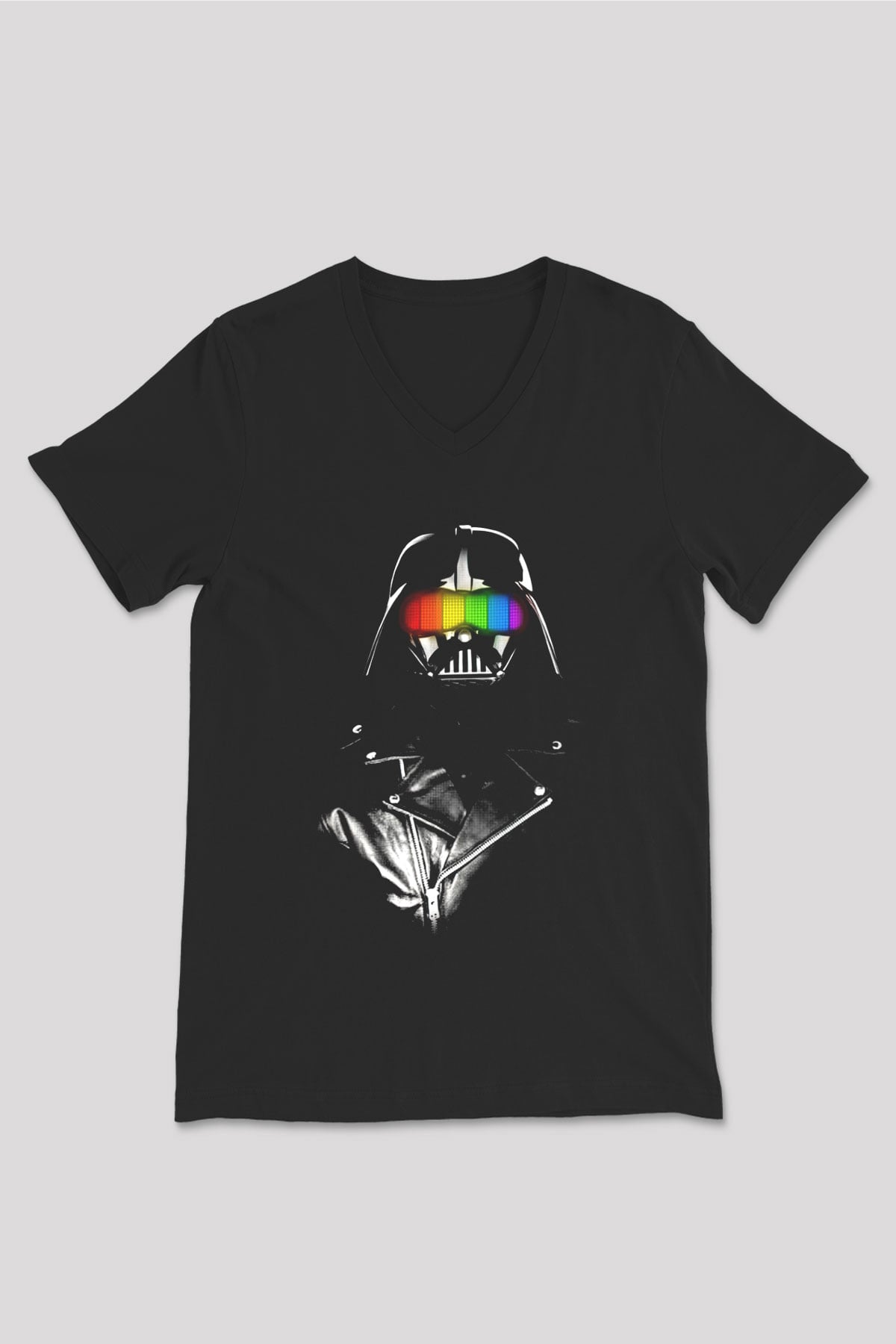 Star Wars Siyah Unisex V Yaka Tişört T-Shirt
