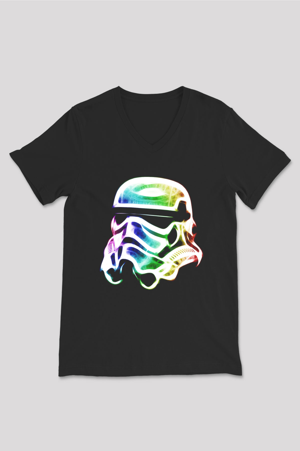 Star Wars Siyah Unisex V Yaka Tişört T-Shirt
