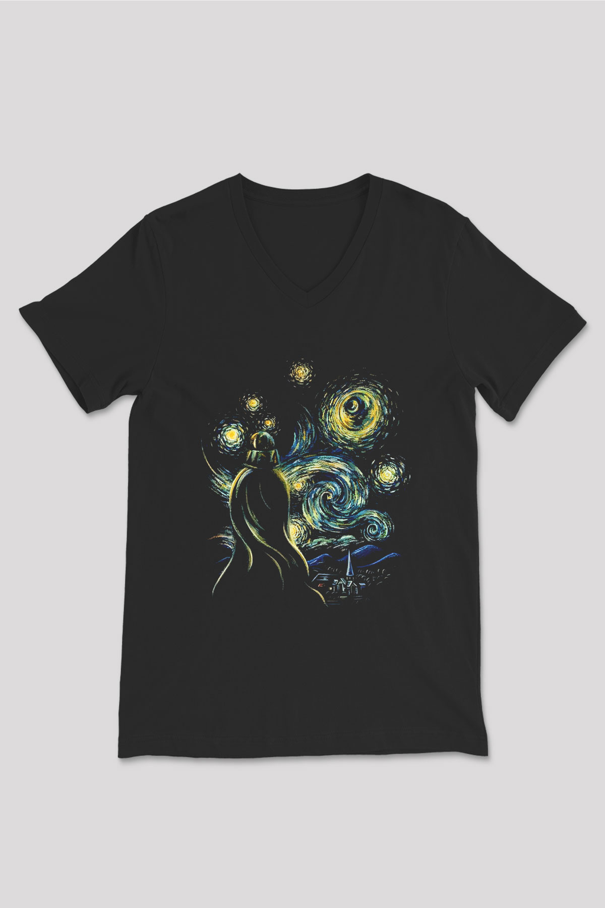 Star Wars Siyah Unisex V Yaka Tişört T-Shirt