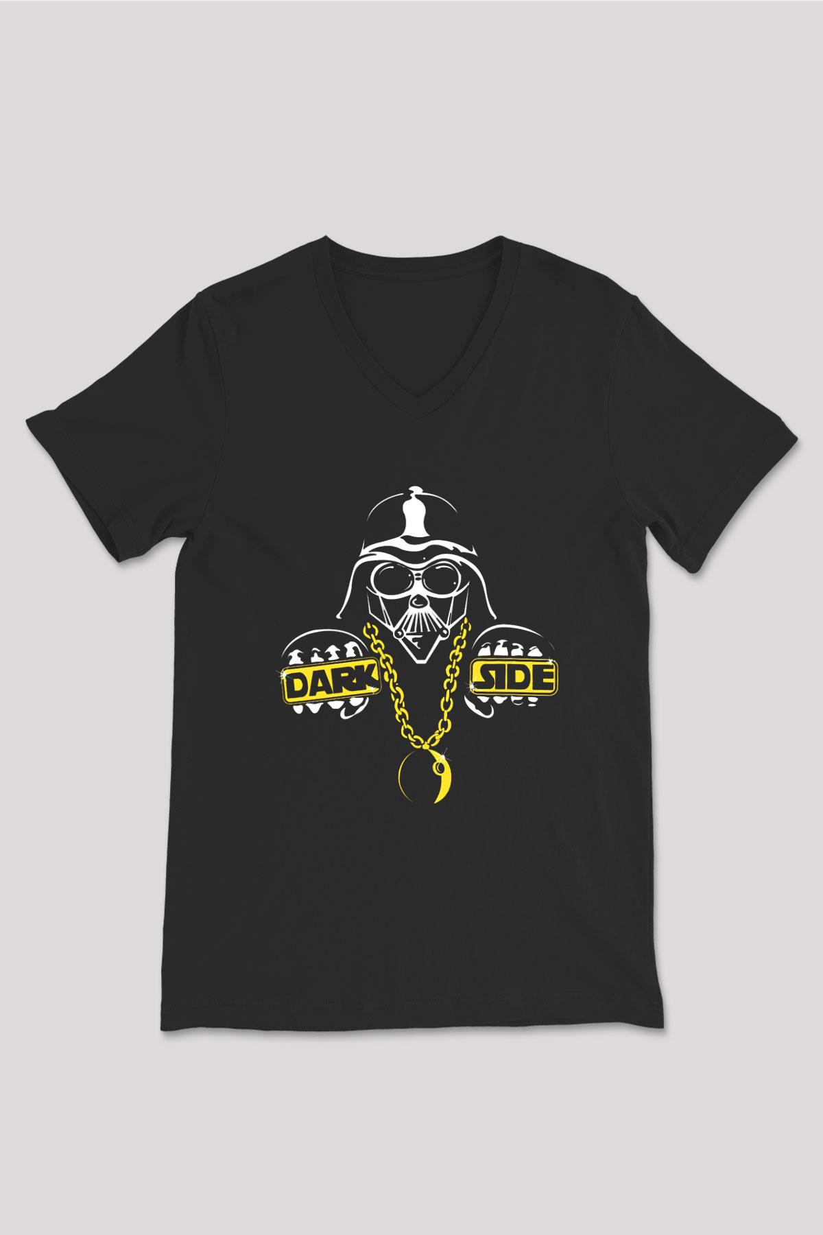 Star Wars Siyah Unisex V Yaka Tişört T-Shirt