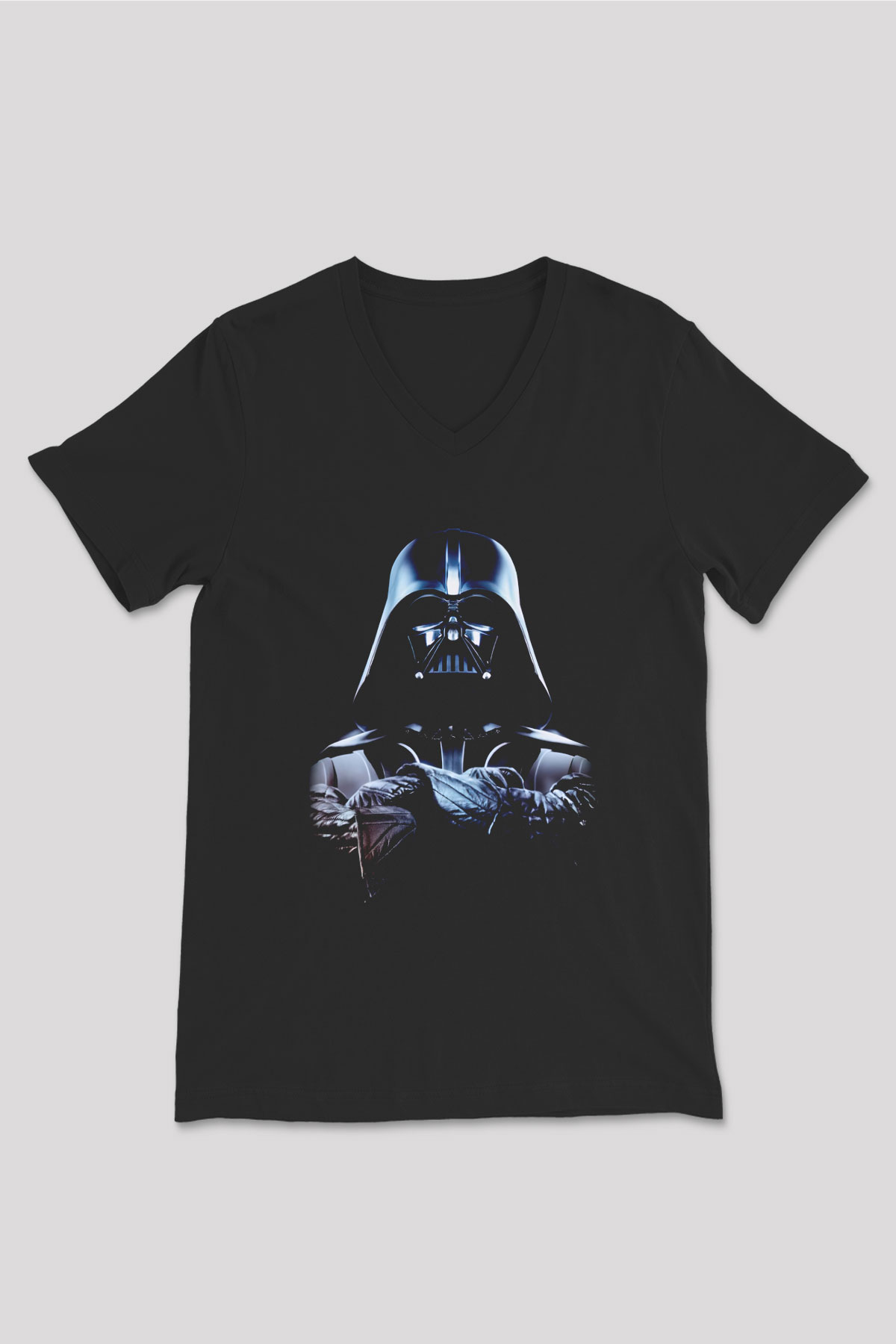 Star Wars Siyah Unisex V Yaka Tişört T-Shirt