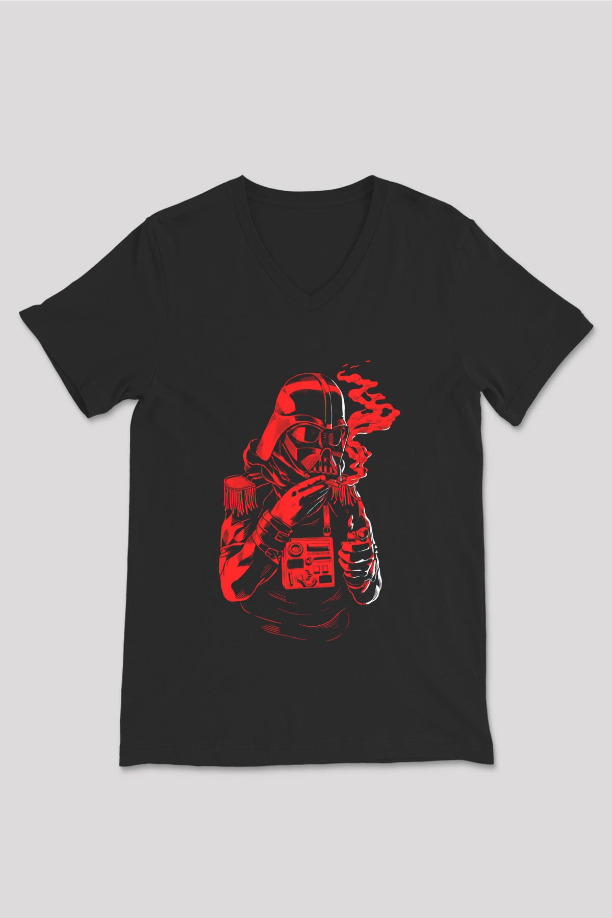 Star Wars Siyah Unisex V Yaka Tişört T-Shirt
