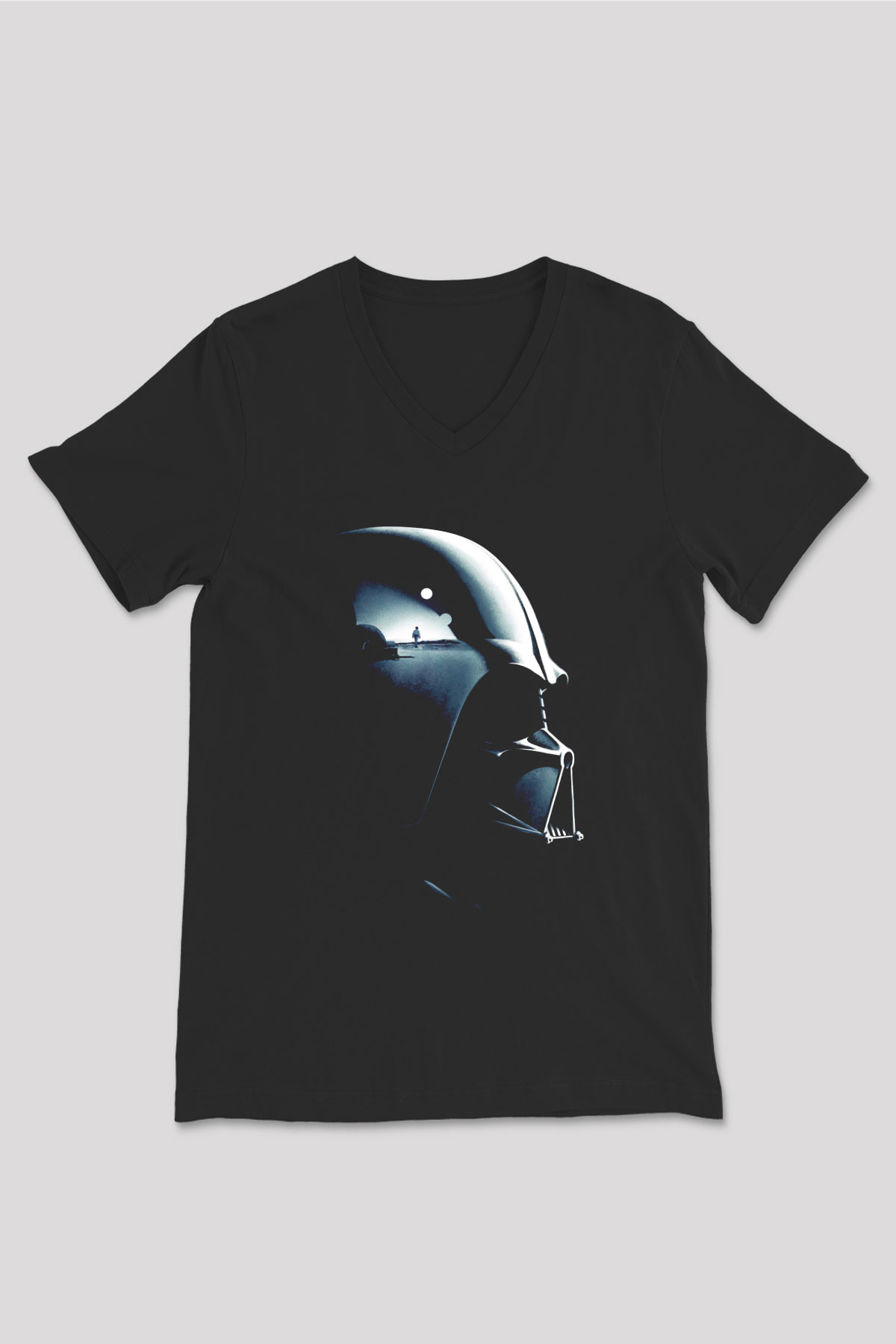 Star Wars Siyah Unisex V Yaka Tişört T-Shirt