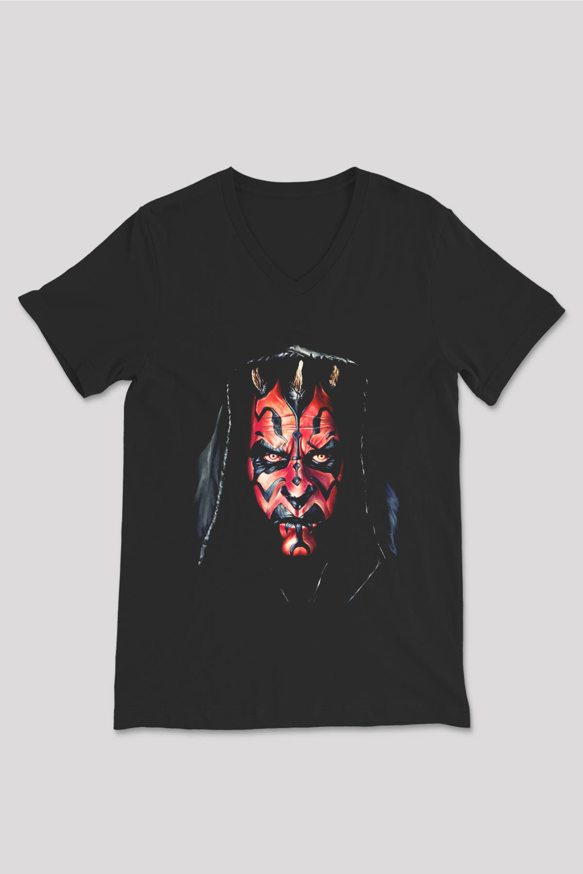 Star Wars Siyah Unisex V Yaka Tişört T-Shirt