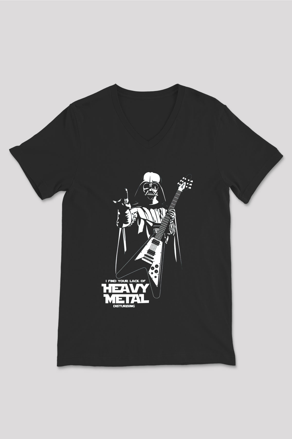 Star Wars Siyah Unisex V Yaka Tişört T-Shirt