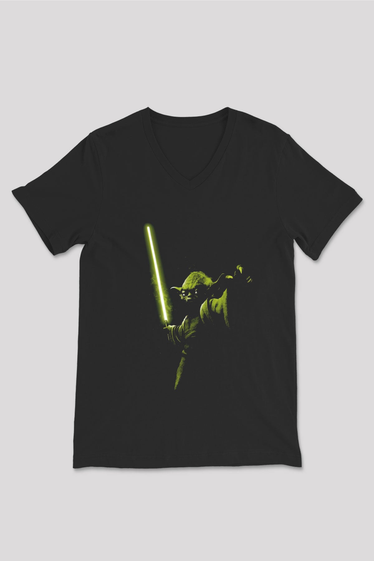 Star Wars Siyah Unisex V Yaka Tişört T-Shirt