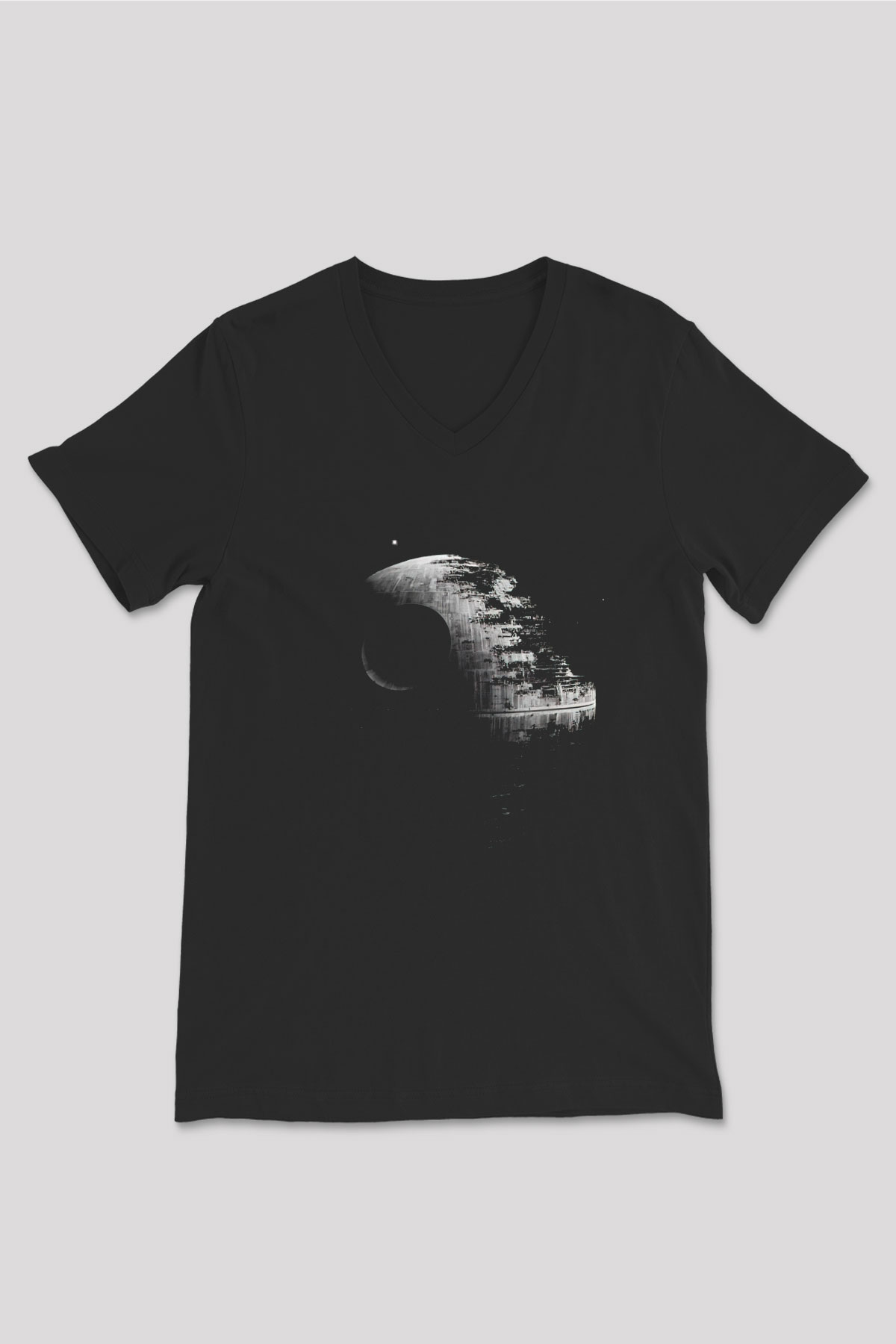Star Wars Siyah Unisex V Yaka Tişört T-Shirt