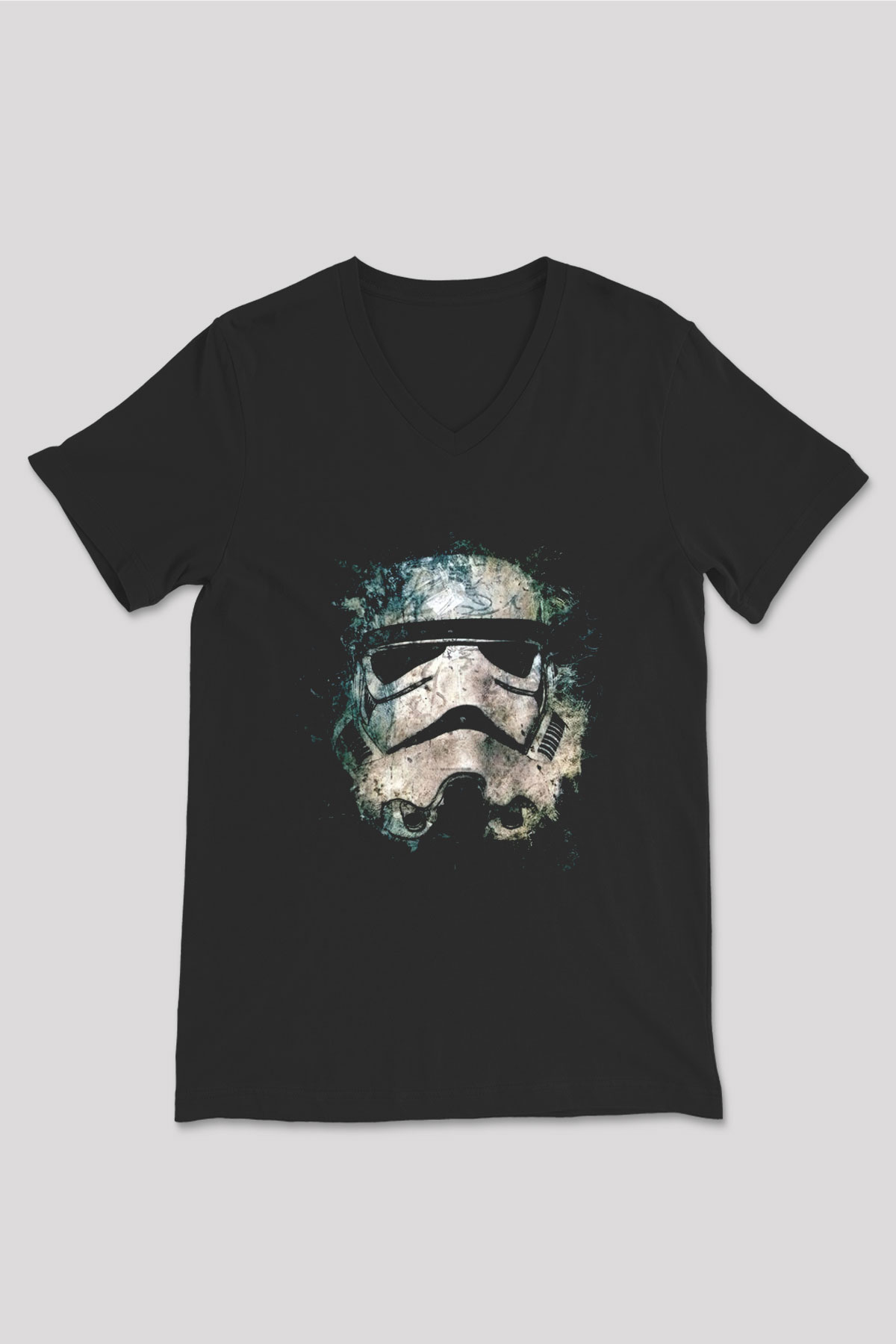 Star Wars Siyah Unisex V Yaka Tişört T-Shirt