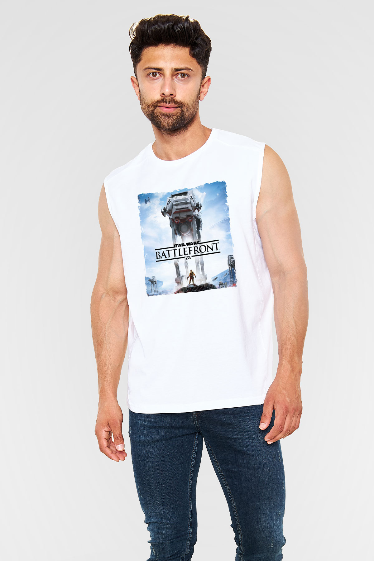 StarCraft Beyaz Unisex Kolsuz Tişört