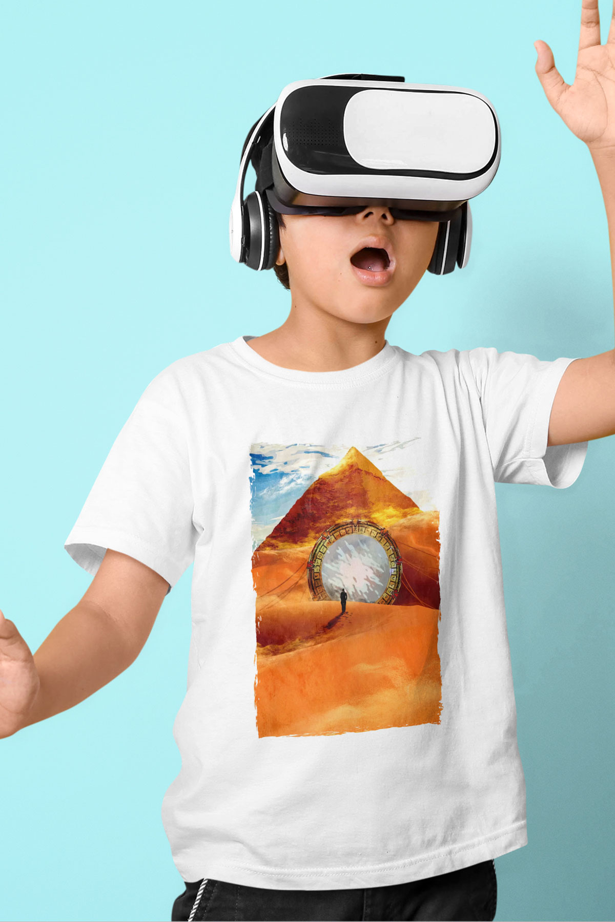 Stargate SG-1 Beyaz Unisex Çocuk Tişört