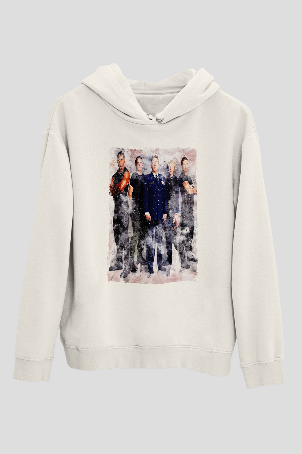 Stargate SG-1 Beyaz Unisex Hoodie