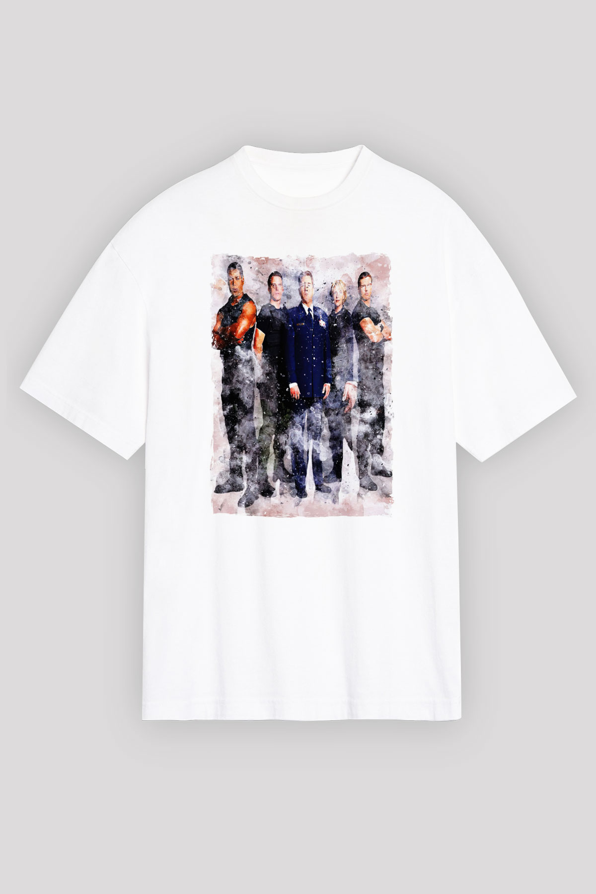 Stargate SG-1 Beyaz Oversize Tişört Oversize T-shirt