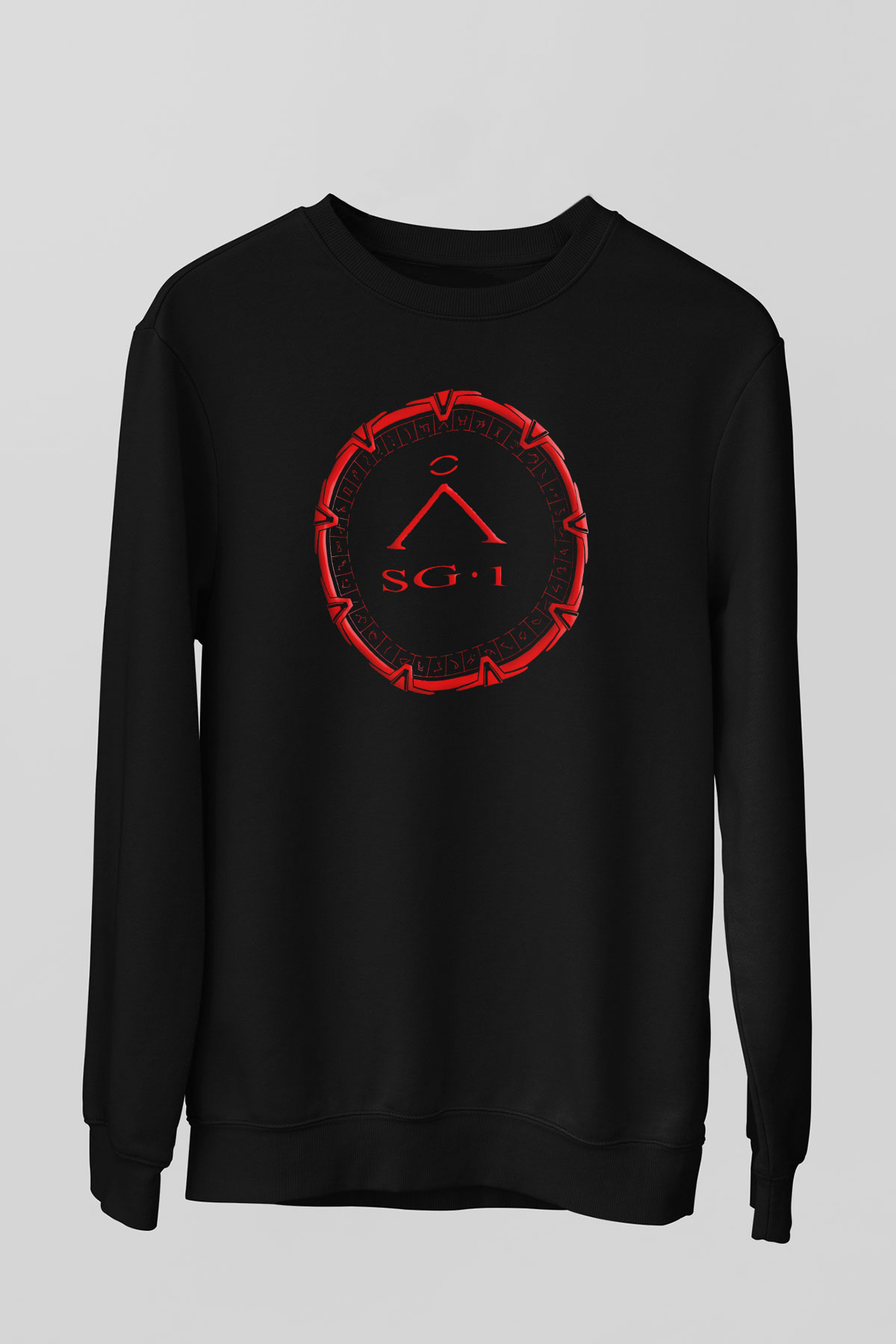 Stargate SG-1 Siyah Unisex Sweatshirt