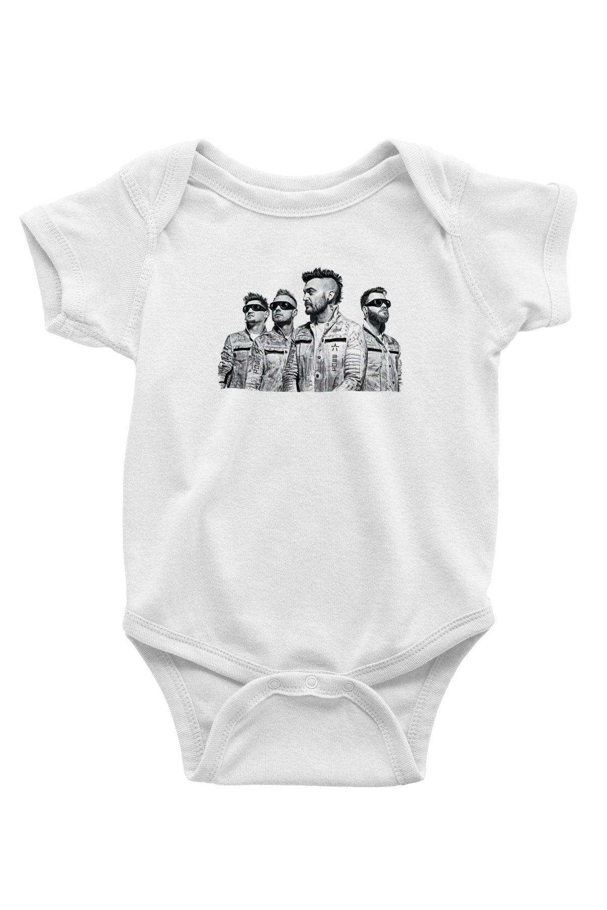 Starset Baskılı Beyaz Unisex Bebek Body - Zıbın