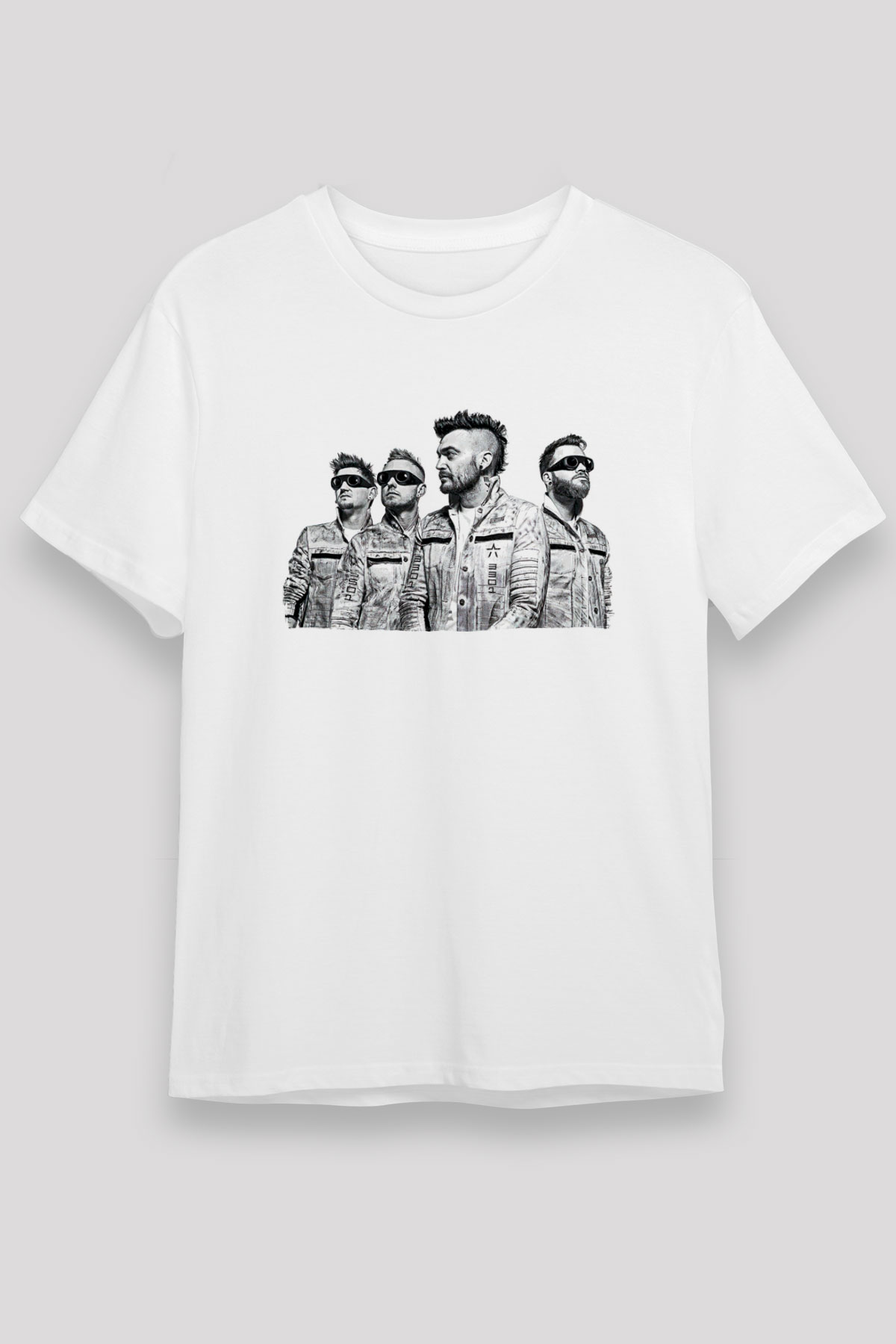Starset Baskılı Unisex Beyaz Tişört - Tshirt
