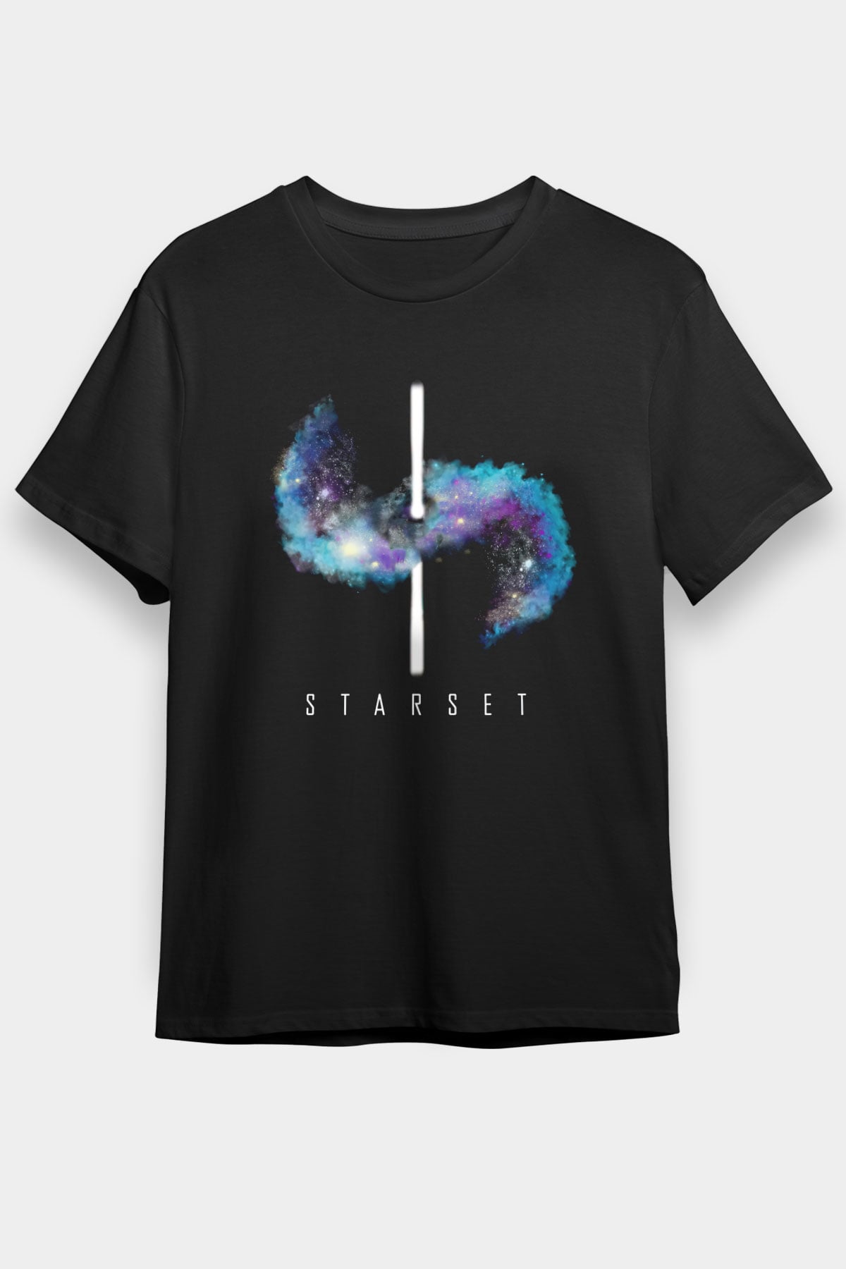 Starset Baskılı Unisex Siyah Tişört - Tshirt
