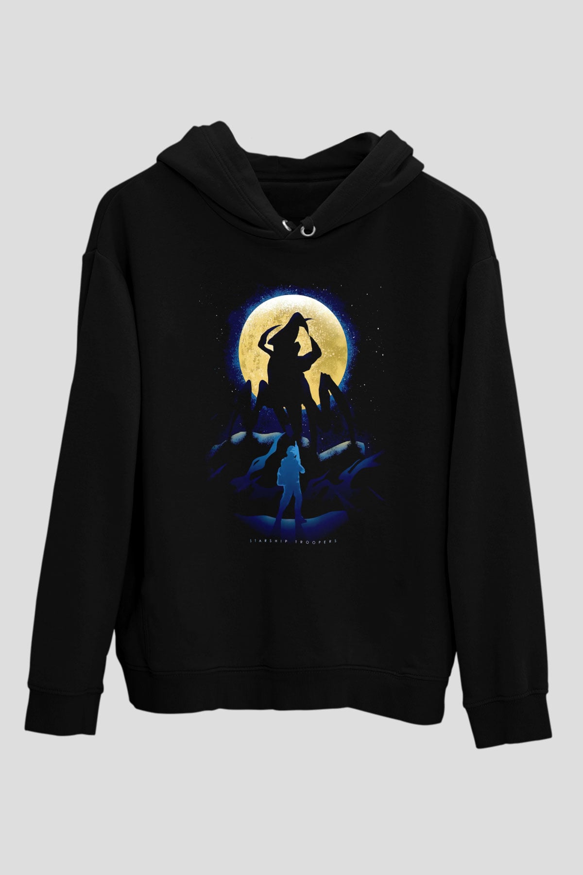 Starship Troopers Siyah Unisex Hoodie