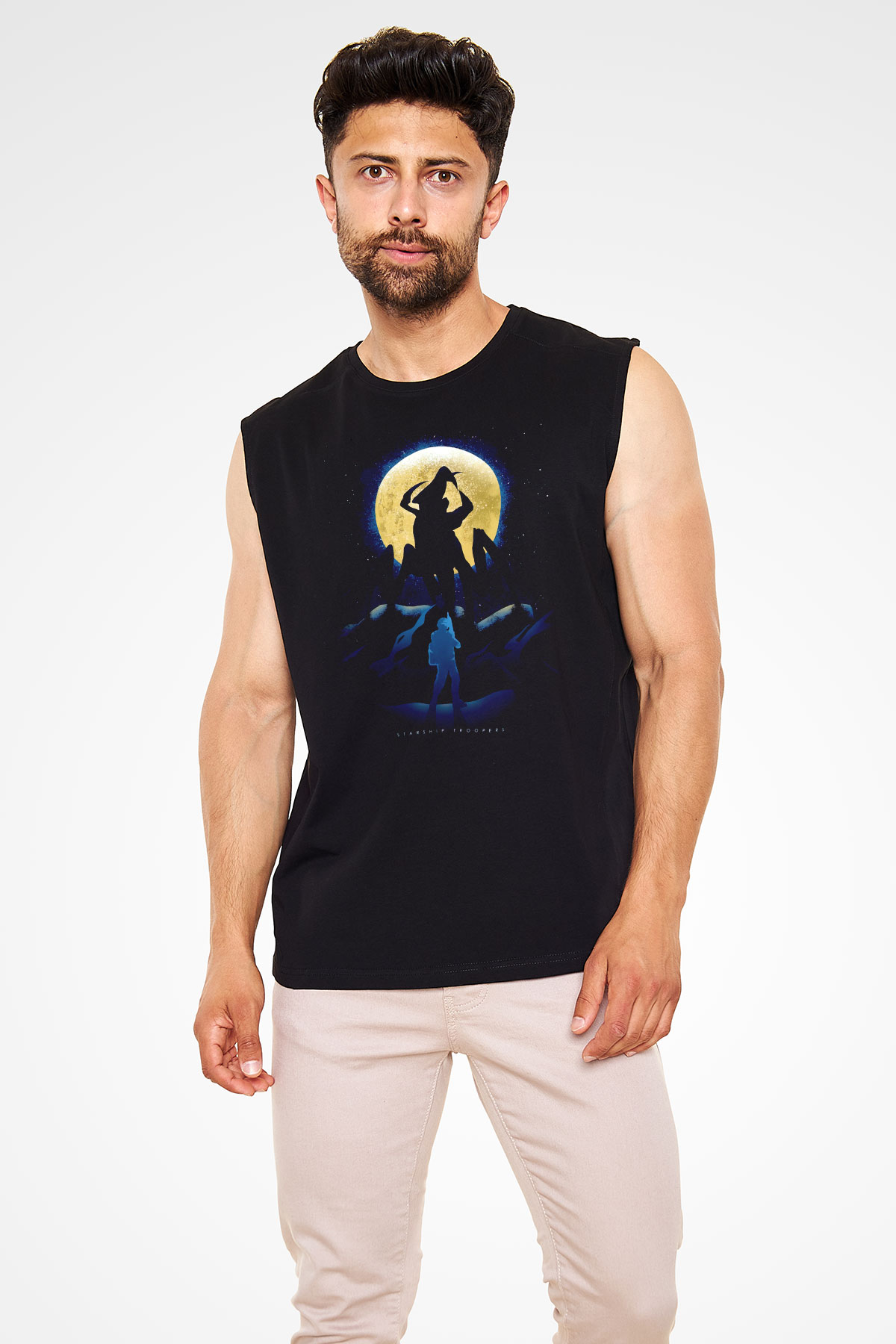 Starship Troopers Siyah Unisex  Kolsuz Tişört