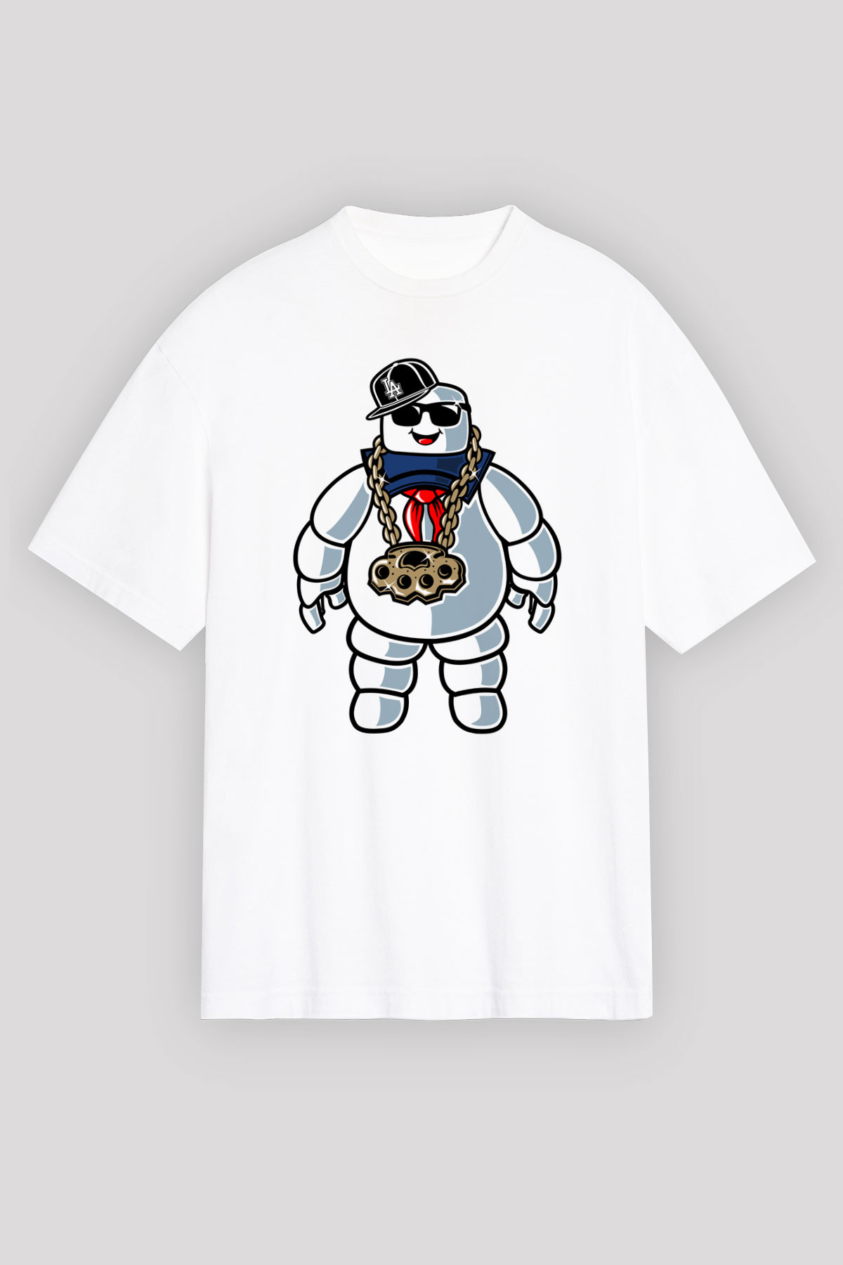 Stay Dope Baskılı Unisex Beyaz Oversize Tişört