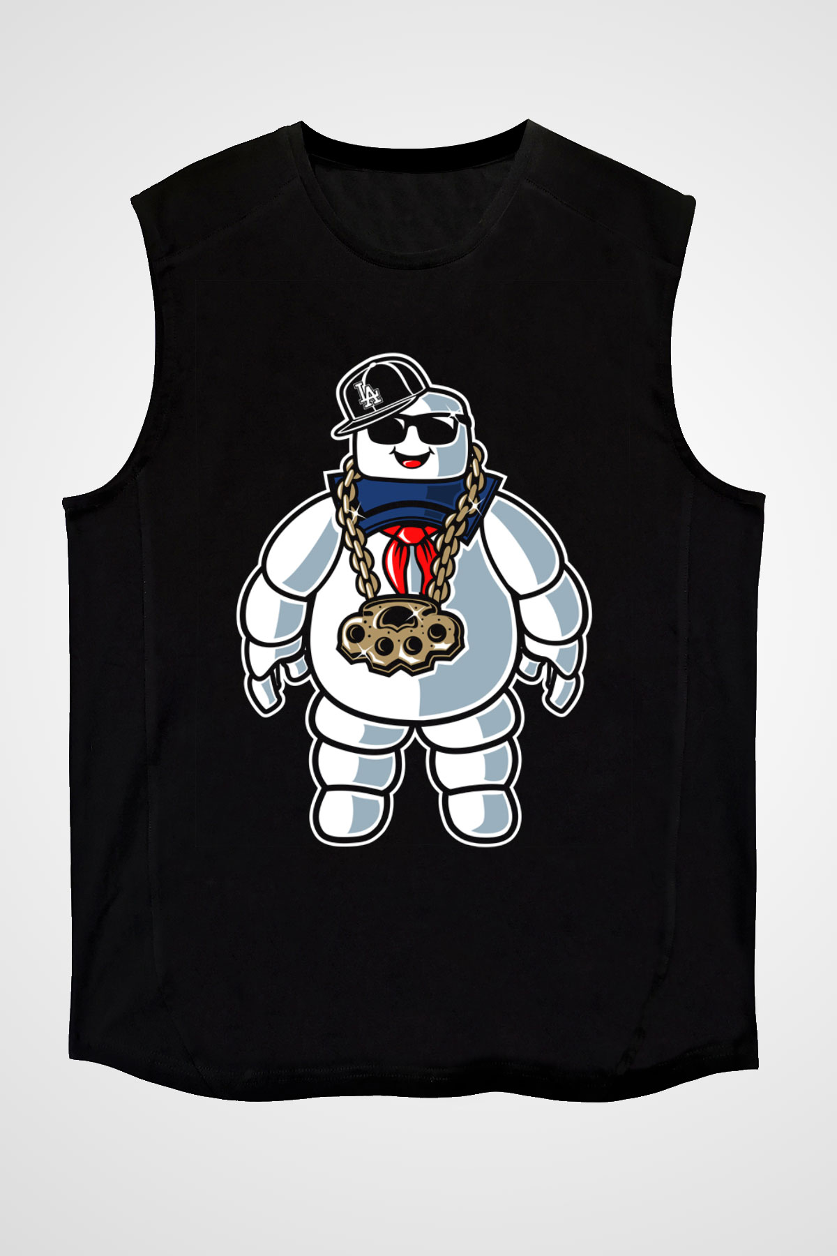 Stay Dope Baskılı Unisex Siyah Kolsuz Tişört