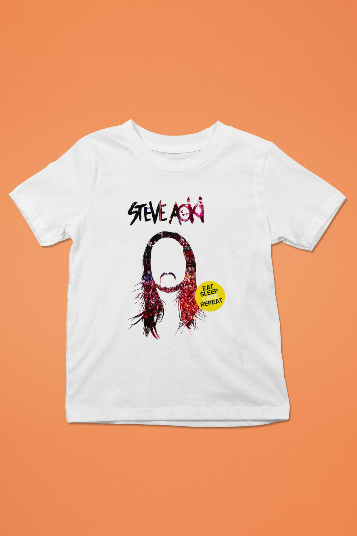 Steve Aoki Baskılı Beyaz Unisex Çocuk Tişört