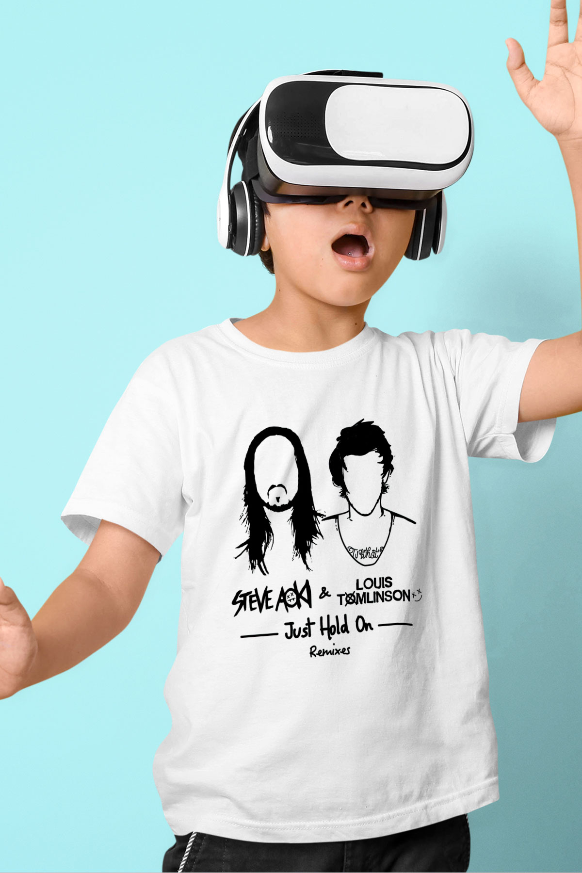 Steve Aoki Beyaz Unisex Çocuk Tişört