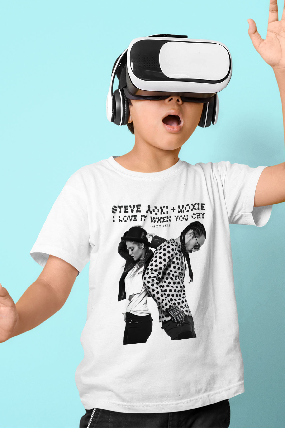 Steve Aoki Beyaz Unisex Çocuk Tişört