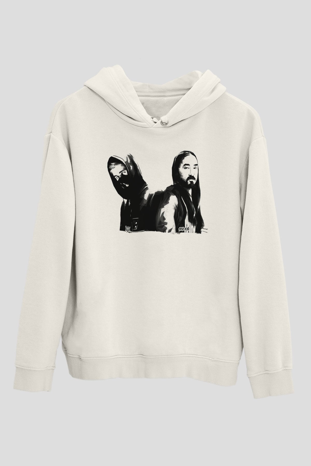Steve Aoki Beyaz Unisex Kapüşonlu Sweatshirt