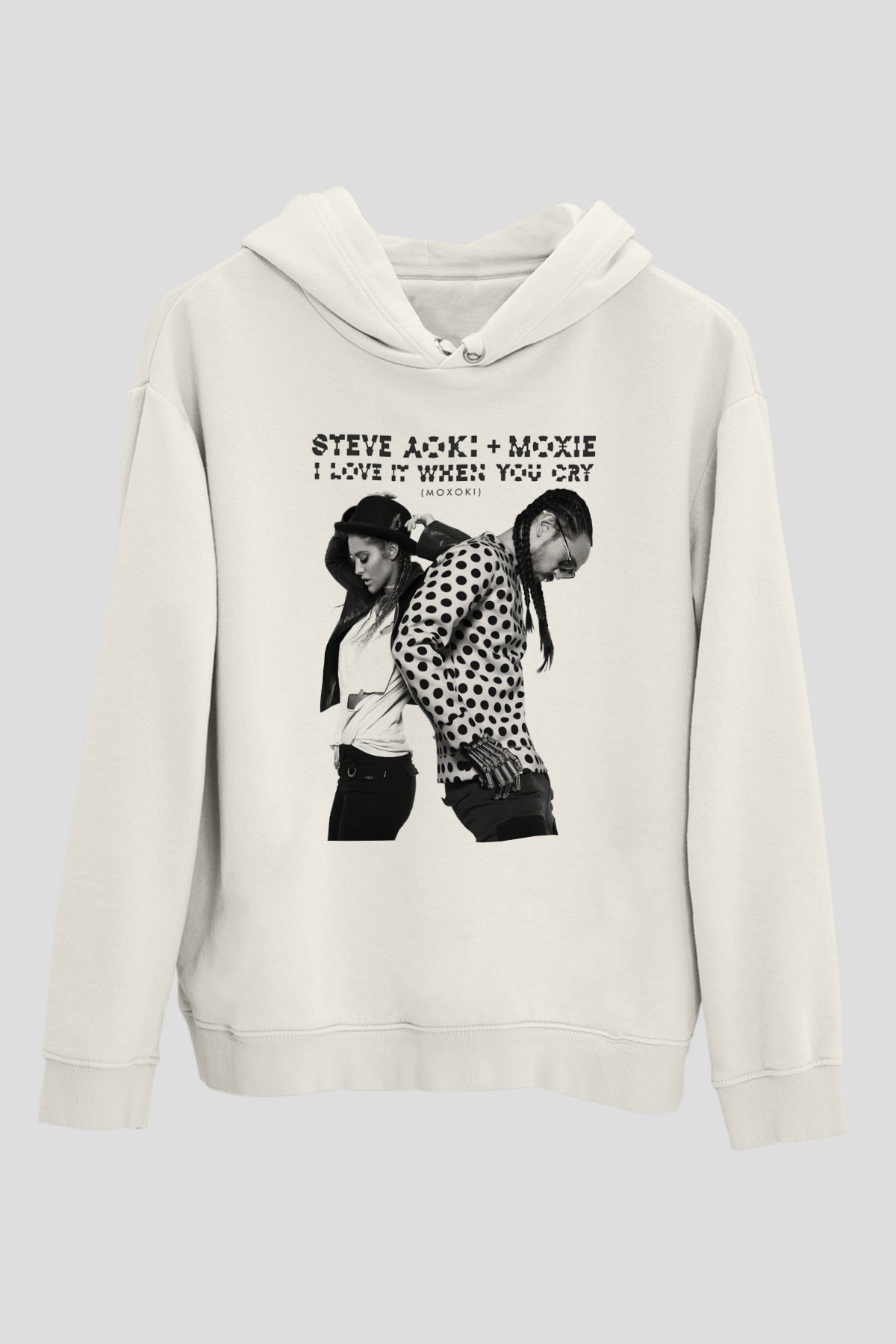 Steve Aoki Beyaz Unisex Kapüşonlu Sweatshirt