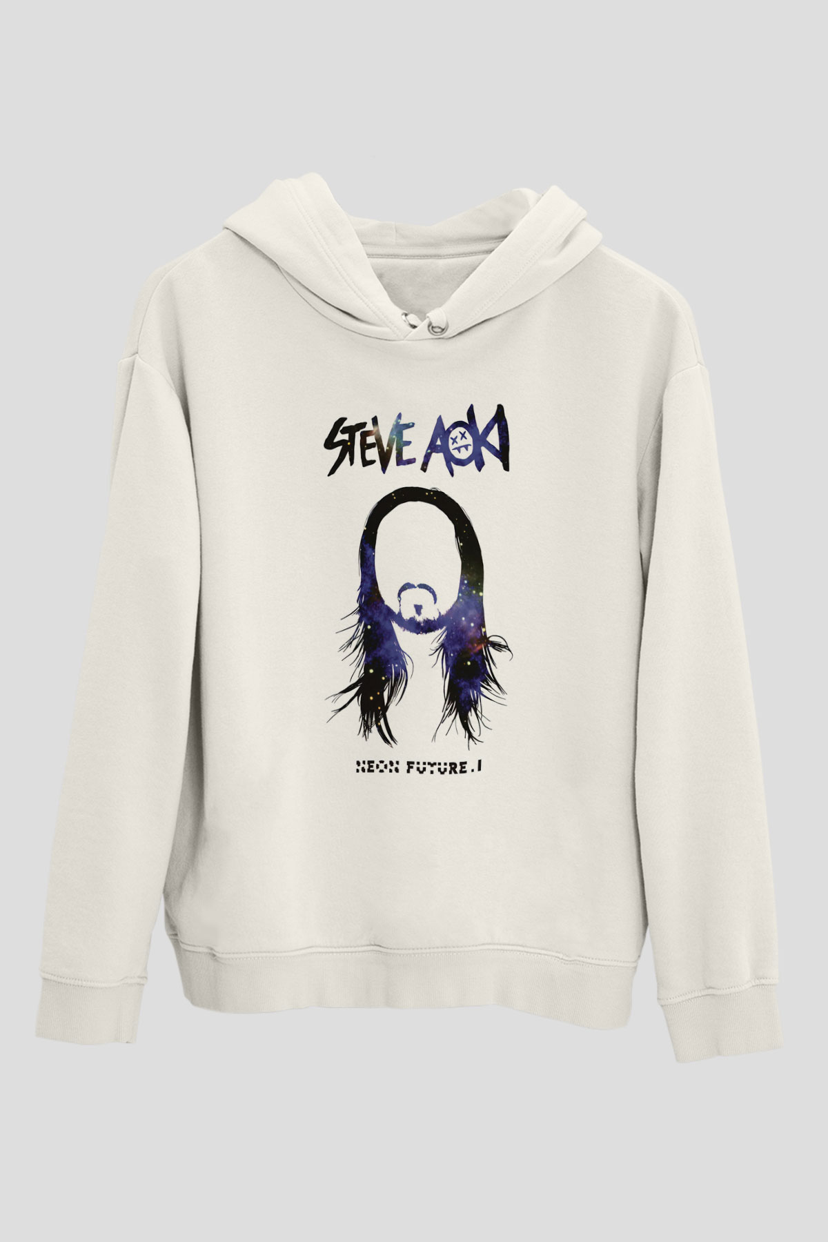 Steve Aoki Beyaz Unisex Kapüşonlu Sweatshirt