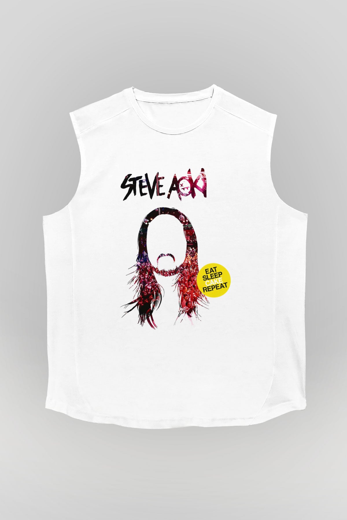 Steve Aoki Beyaz Unisex Kolsuz Tişört