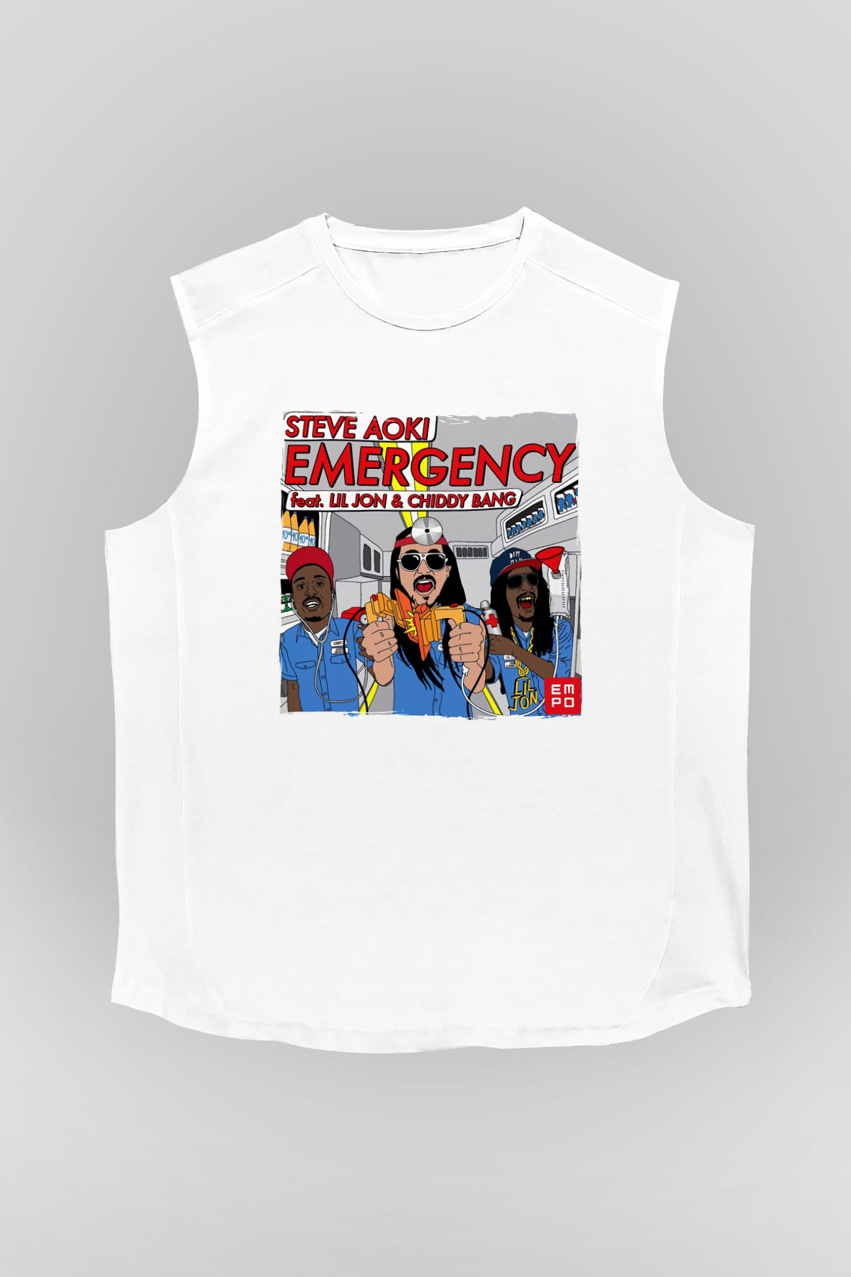 Steve Aoki Beyaz Unisex Kolsuz Tişört