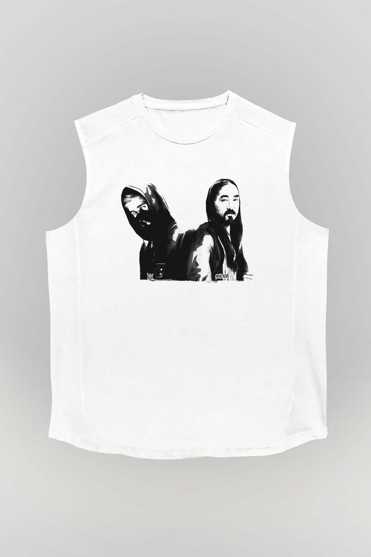 Steve Aoki Beyaz Unisex Kolsuz Tişört