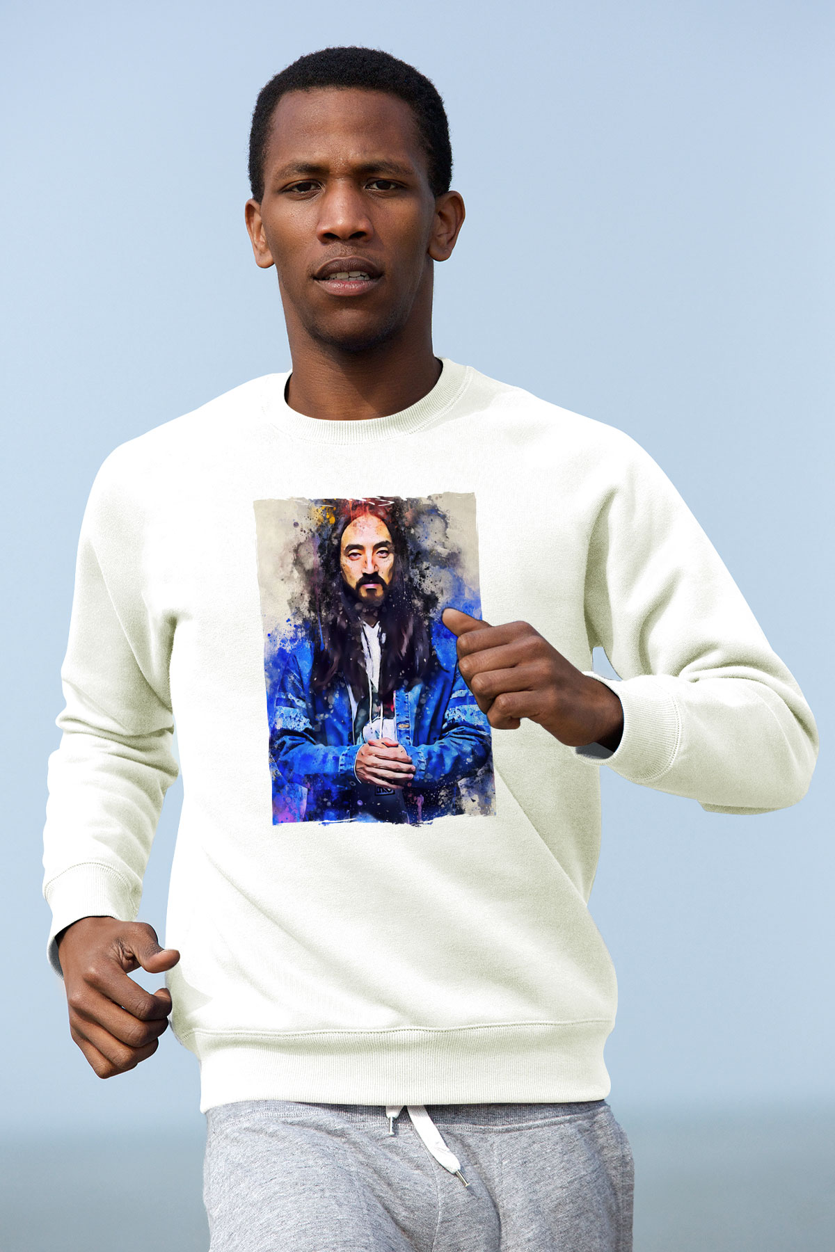 Steve Aoki Beyaz Unisex Sweatshirt