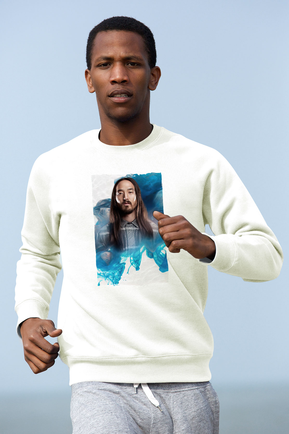 Steve Aoki Beyaz Unisex Sweatshirt