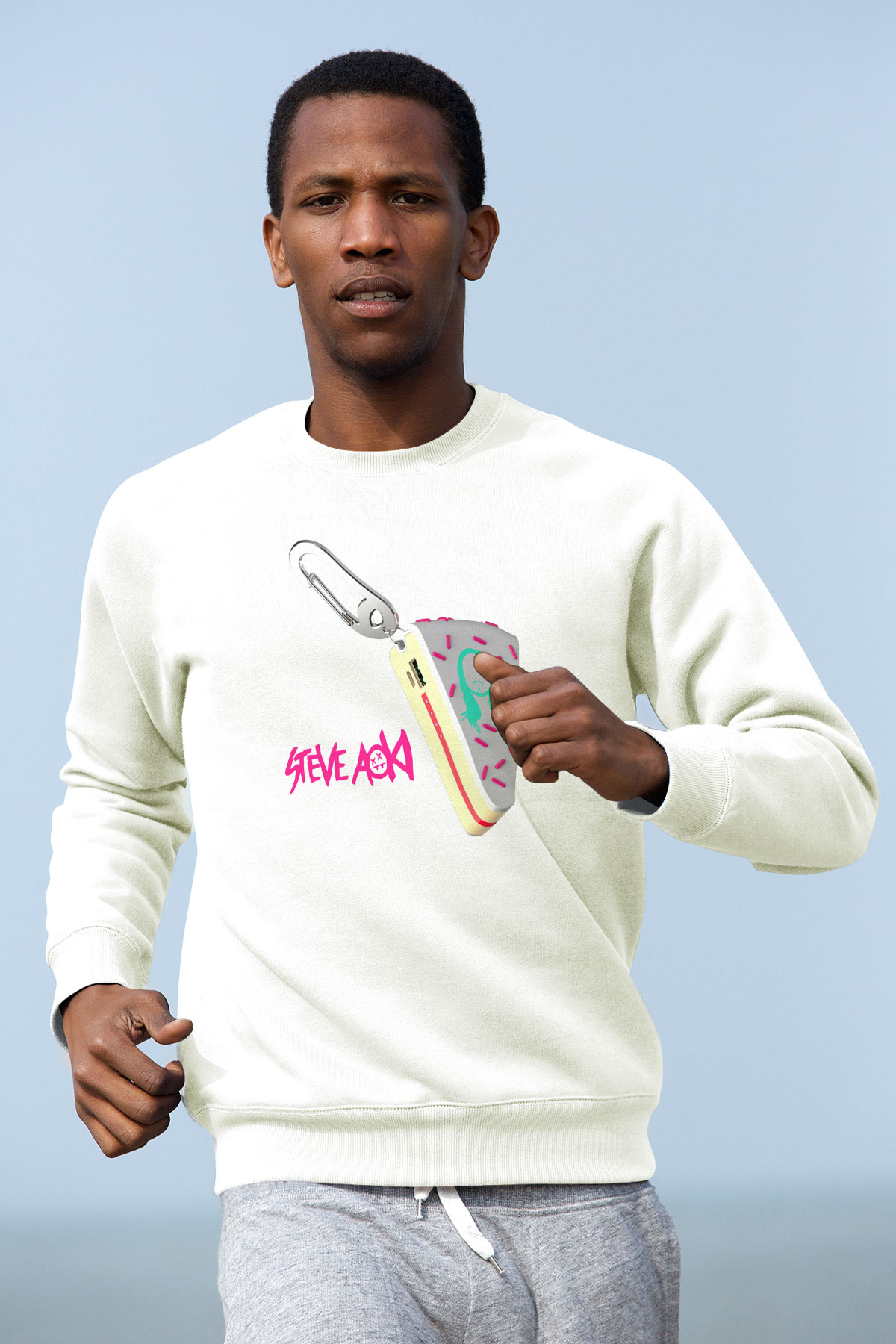 Steve Aoki Beyaz Unisex Sweatshirt