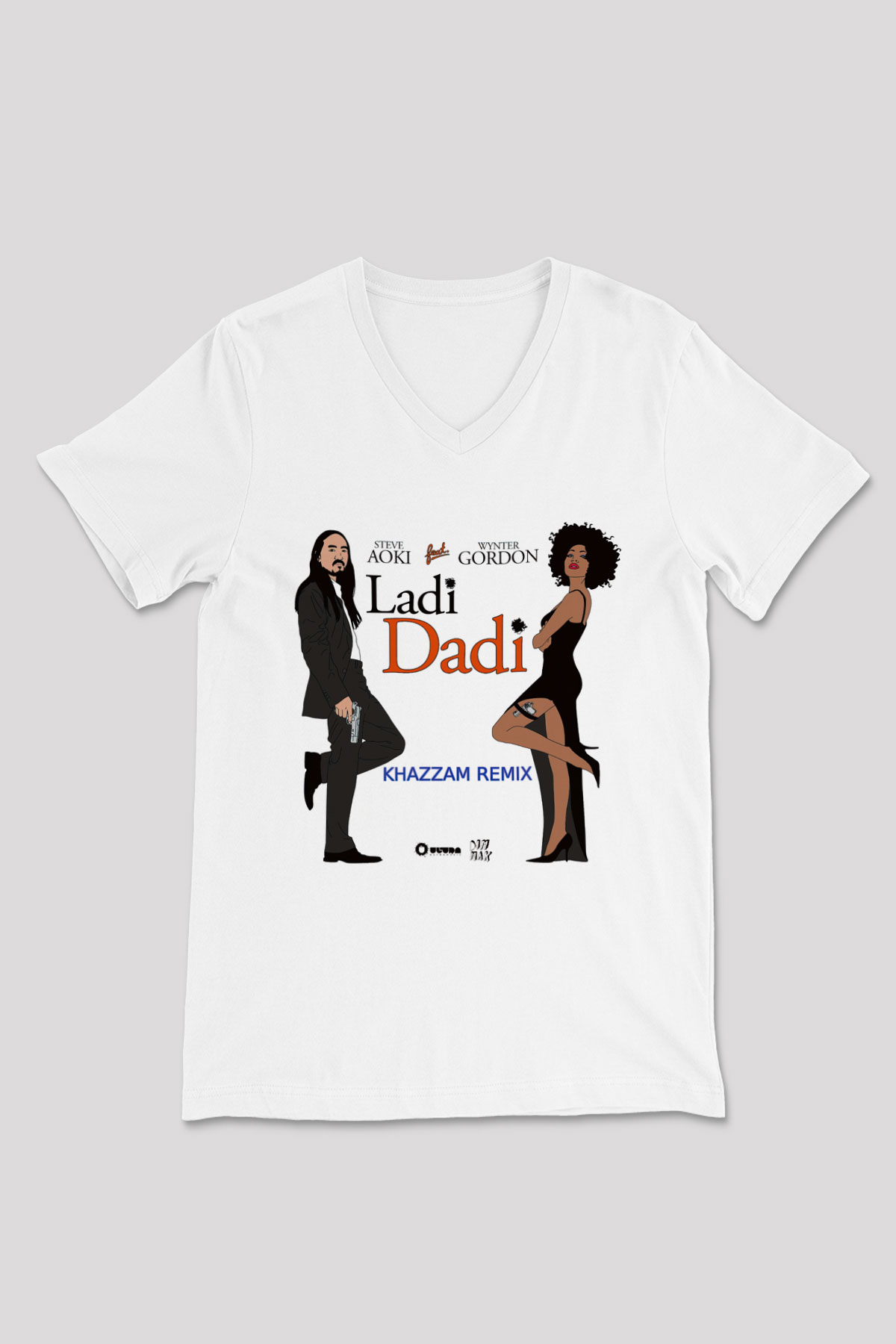 Steve Aoki Beyaz Unisex V Yaka Tişört