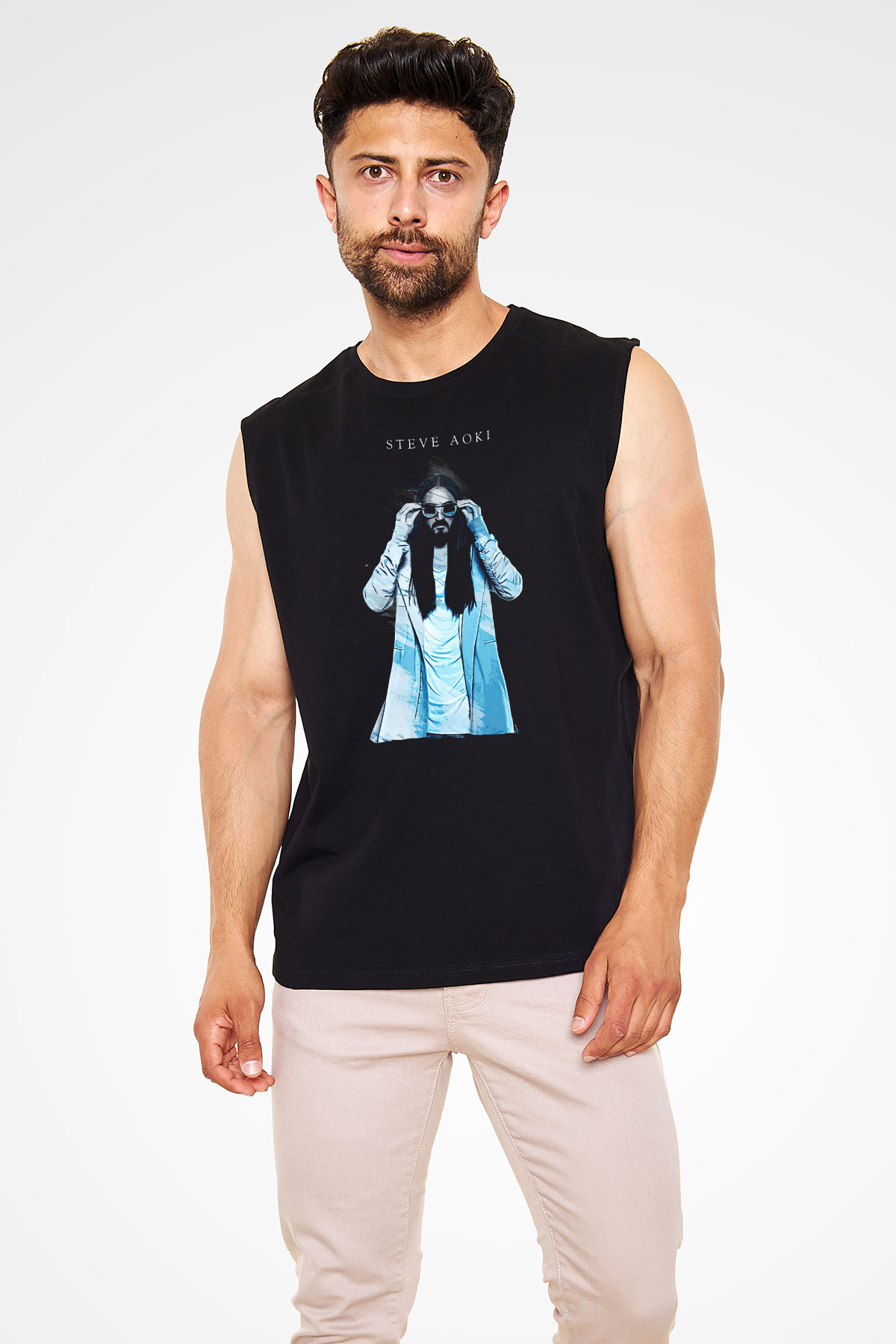 Steve Aoki Siyah Unisex Kolsuz Tişört