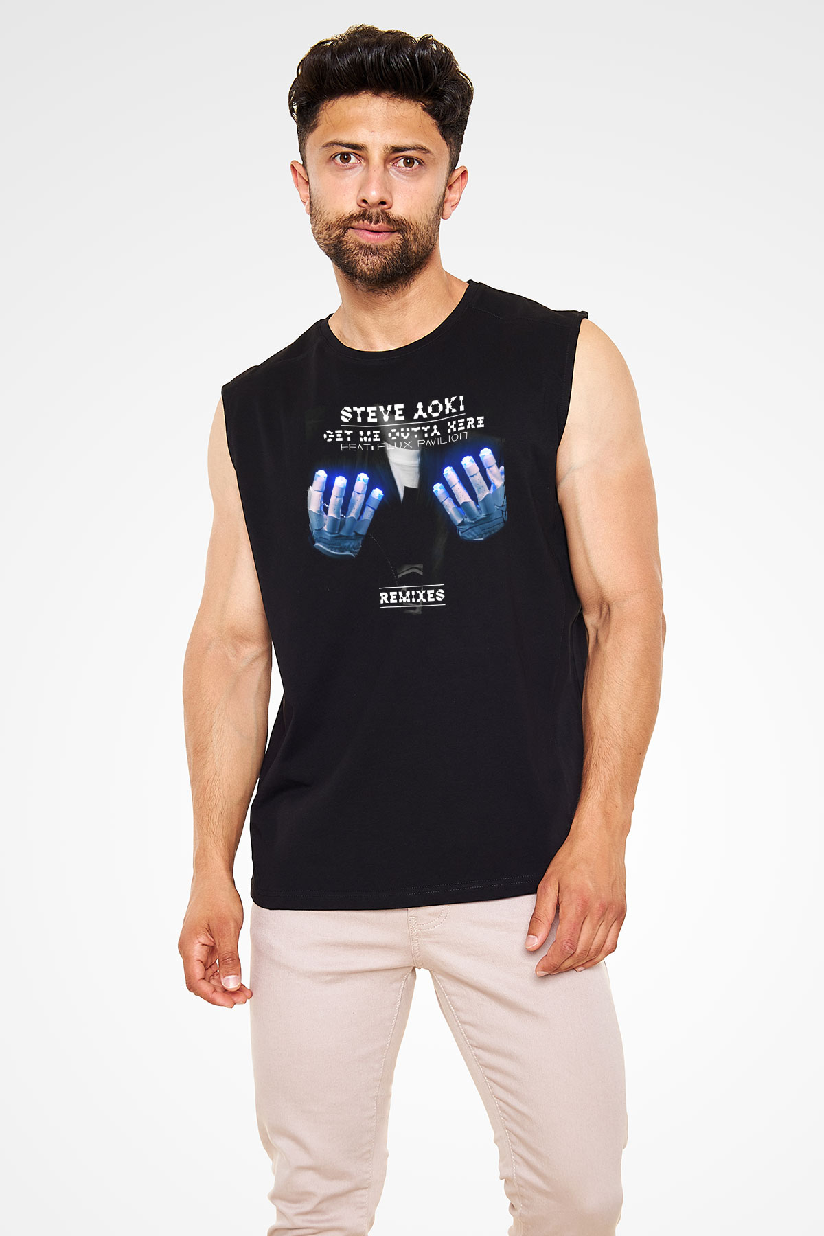 Steve Aoki Siyah Unisex Kolsuz Tişört